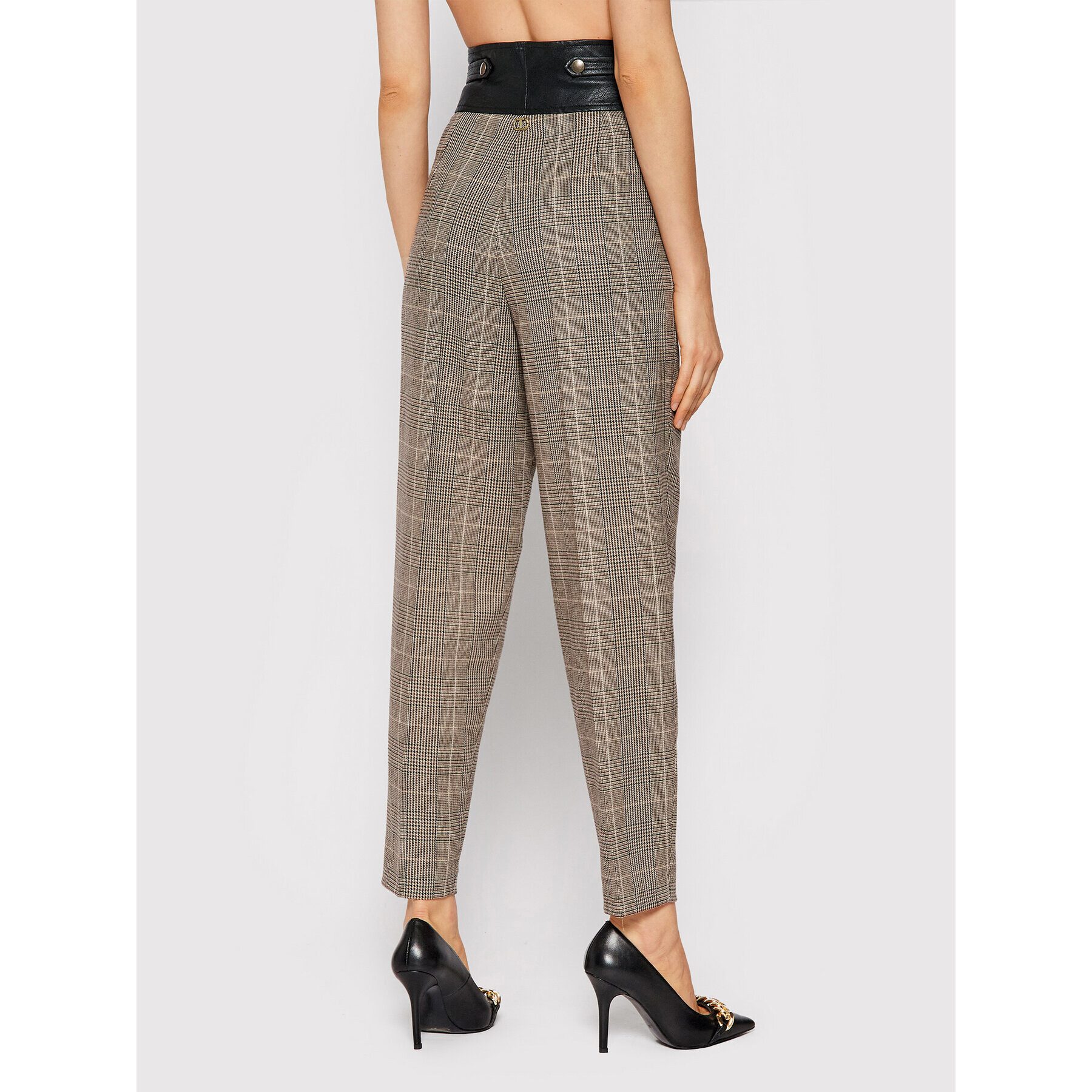 TWINSET Текстилни панталони 212TT2201 Бежов Regular Fit - Pepit.bg