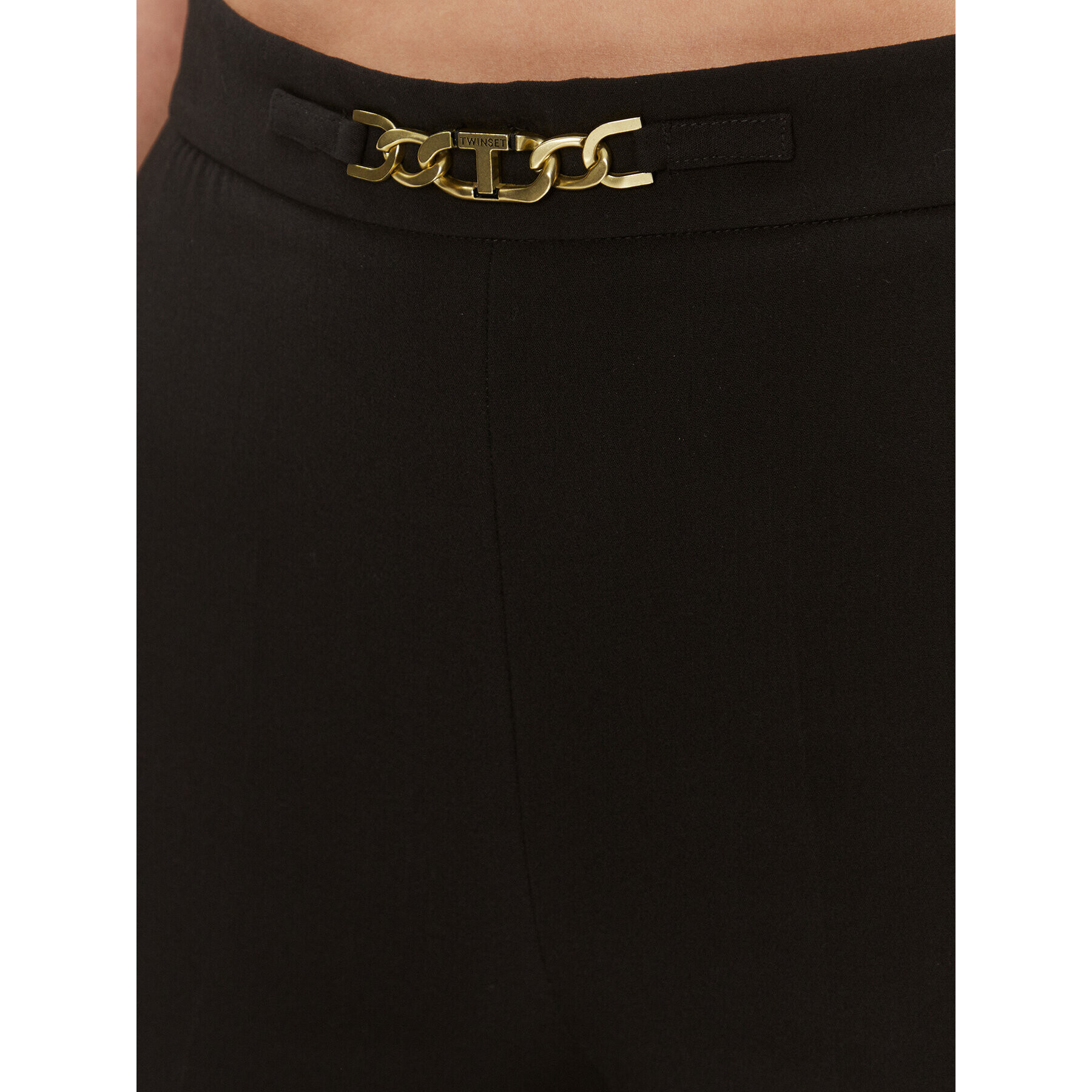 TWINSET Текстилни панталони 232TT2191 Черен Flare Fit - Pepit.bg