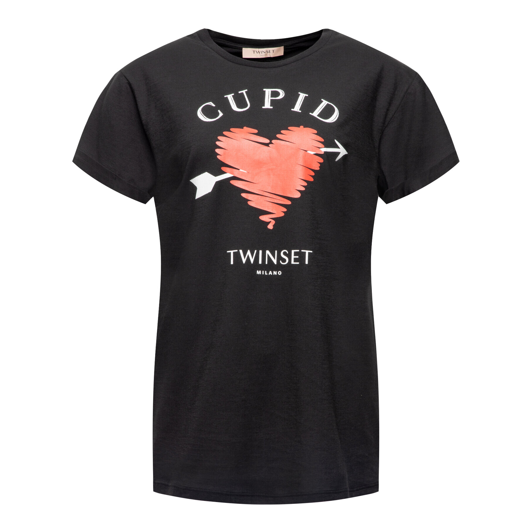 TWINSET Тишърт 192TP259A Черен Regular Fit - Pepit.bg