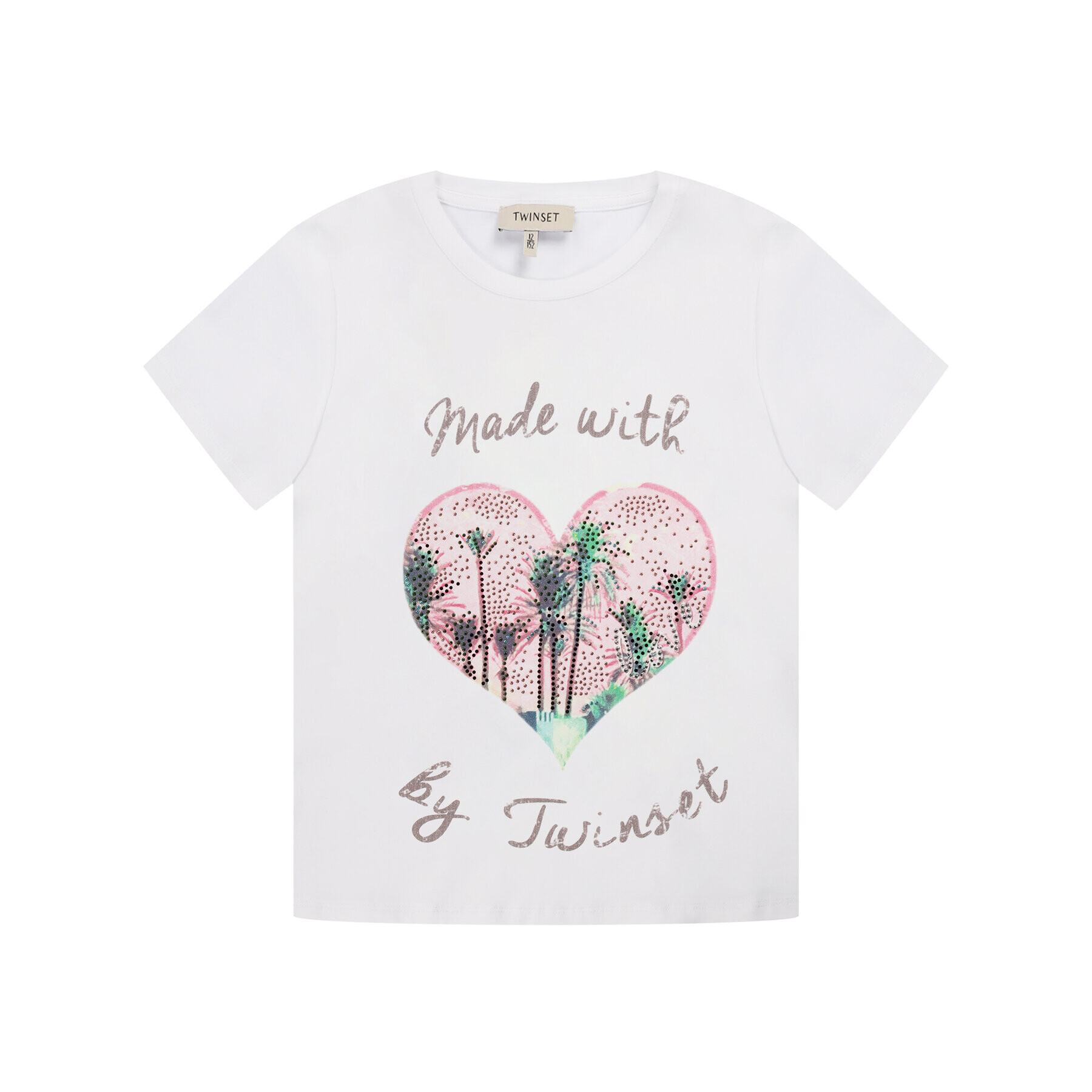 TWINSET Тишърт 201GJ2319 M Бял Regular Fit - Pepit.bg