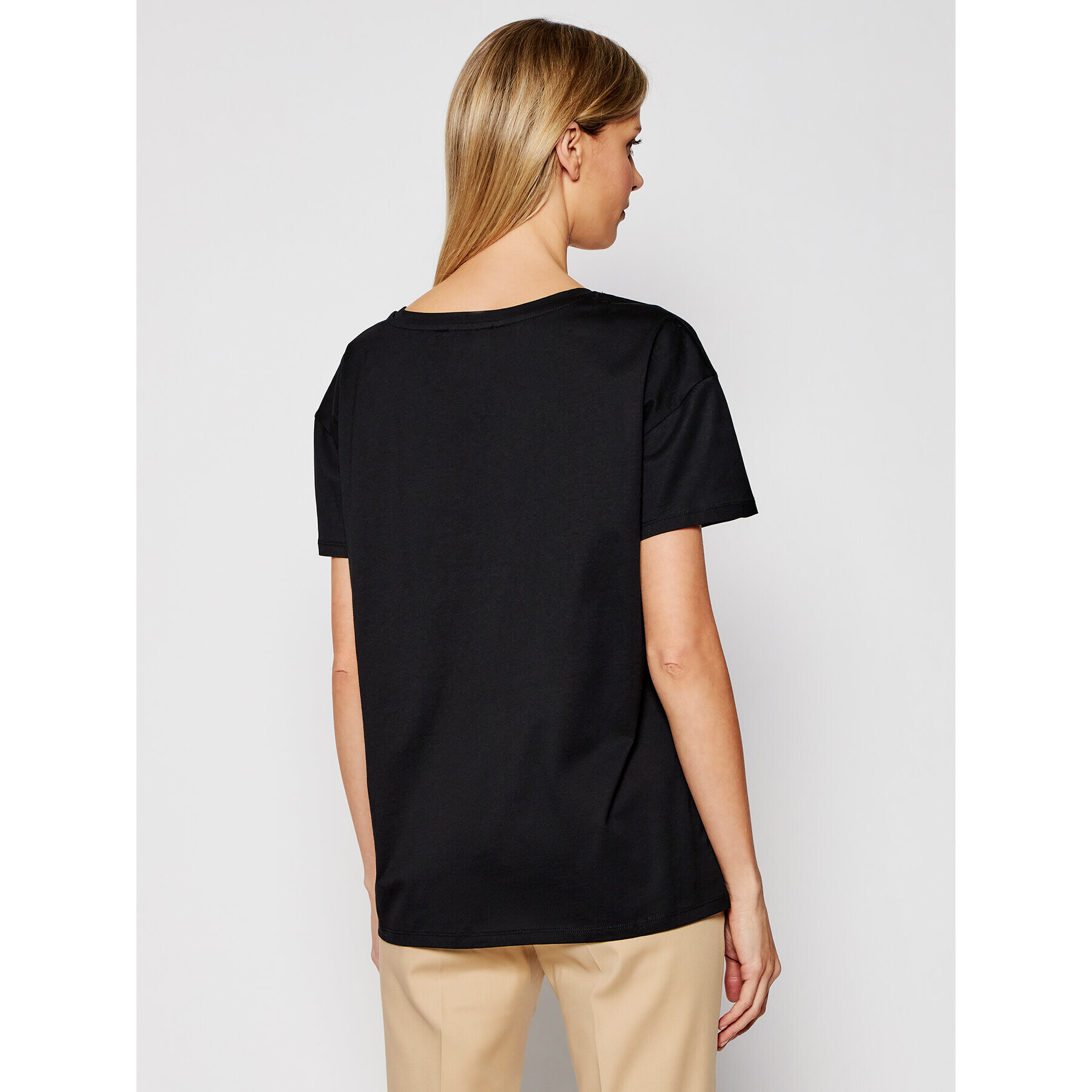 TWINSET Тишърт 211LM28GG Черен Regular Fit - Pepit.bg