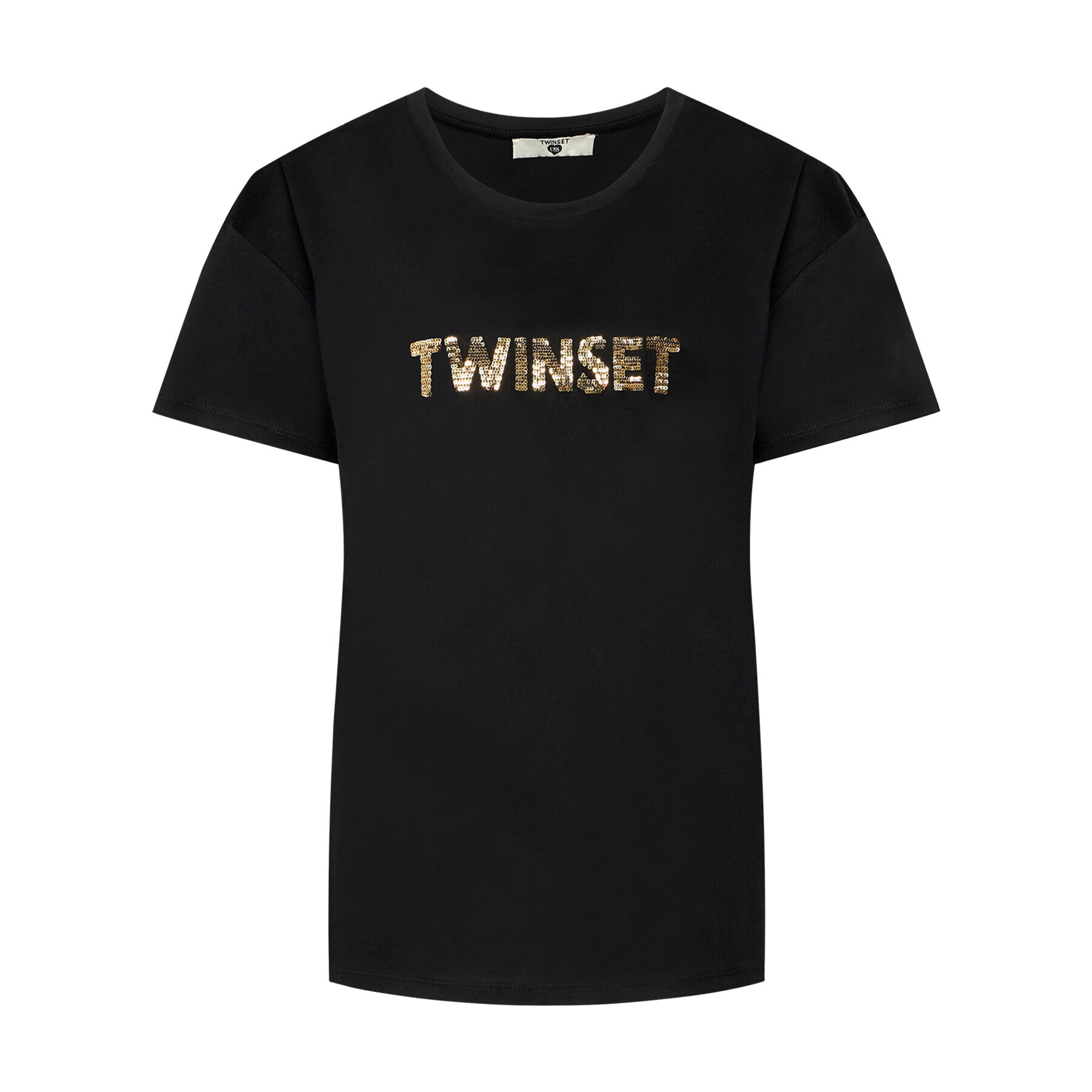 TWINSET Тишърт 211LM28GG Черен Regular Fit - Pepit.bg