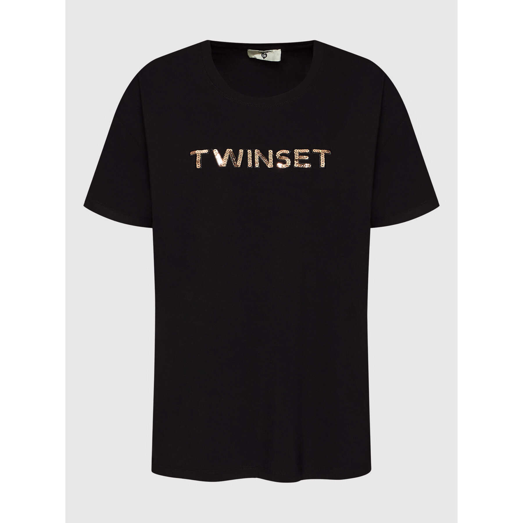 TWINSET Тишърт 221LB25BB Черен Regular Fit - Pepit.bg