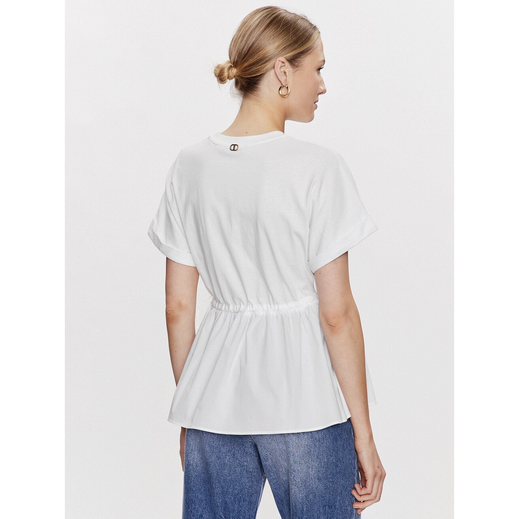 TWINSET Тишърт 231TT2320 Бял Regular Fit - Pepit.bg