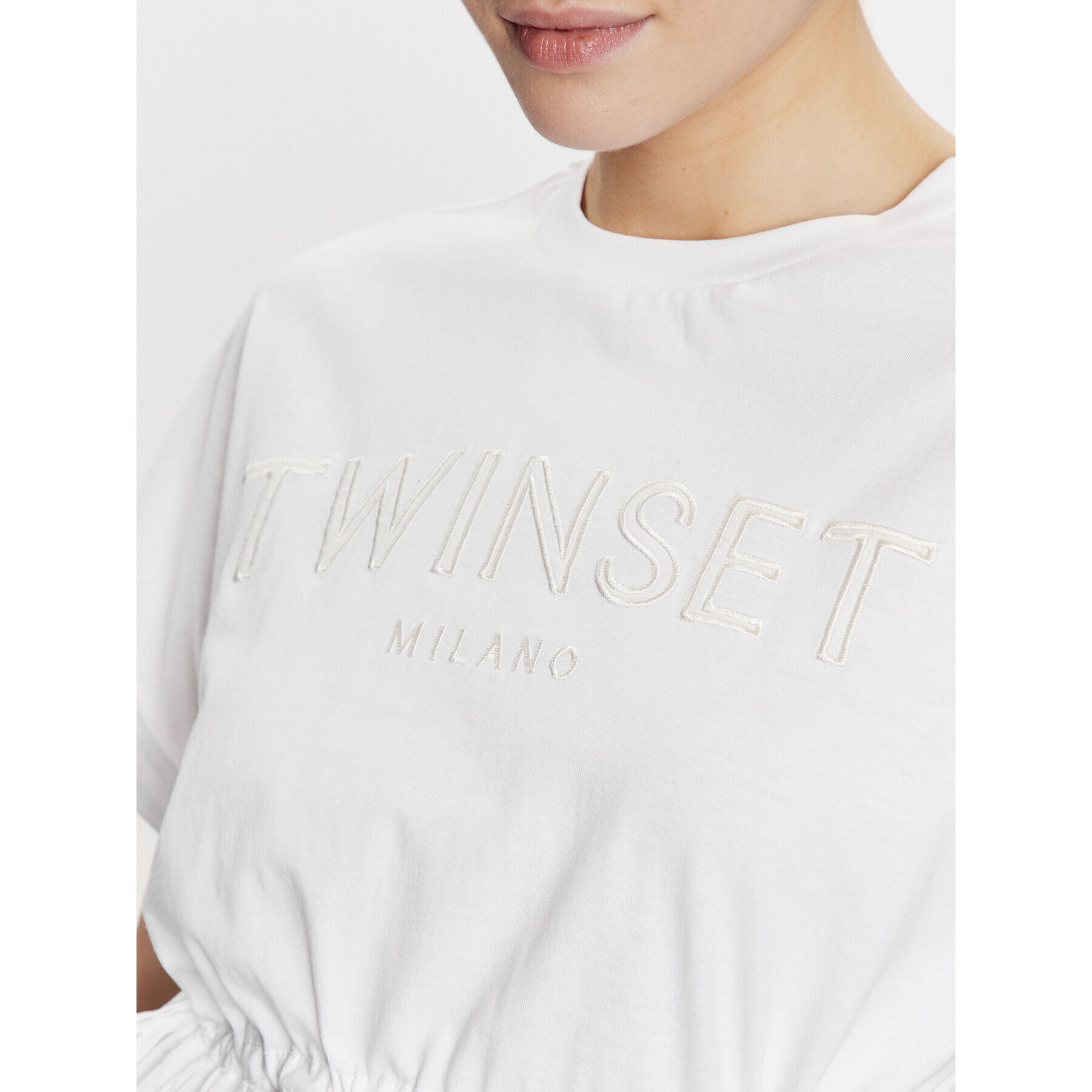 TWINSET Тишърт 231TT2320 Бял Regular Fit - Pepit.bg