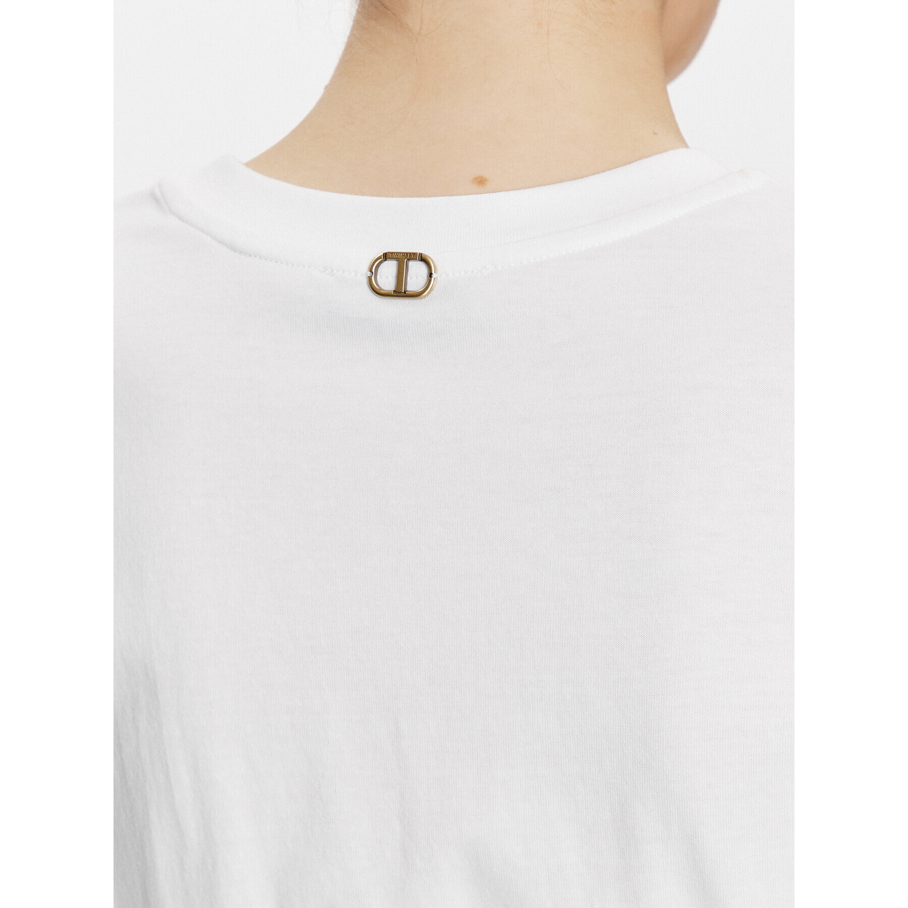 TWINSET Тишърт 231TT2320 Бял Regular Fit - Pepit.bg