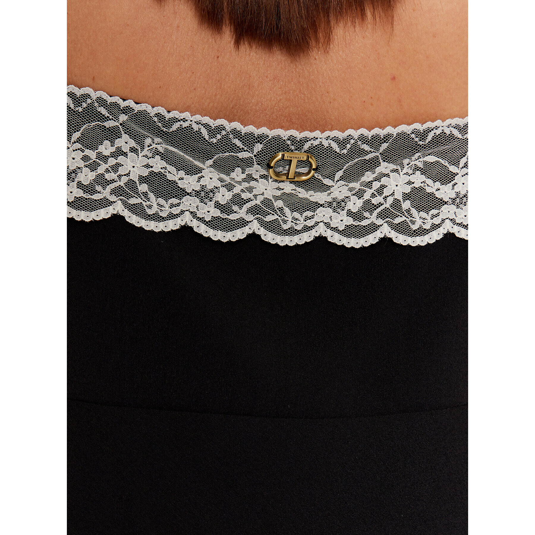 TWINSET топ 231TT2194 Черен Regular Fit - Pepit.bg