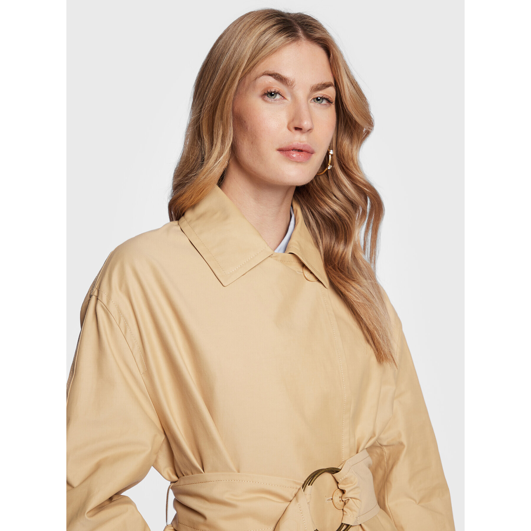 TWINSET Тренч 231TP2200 Бежов Regular Fit - Pepit.bg