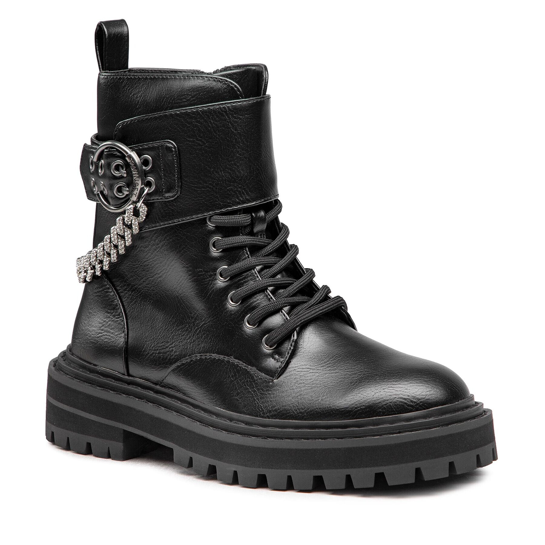 TWINSET Туристически oбувки 222ACP092 Черен - Pepit.bg