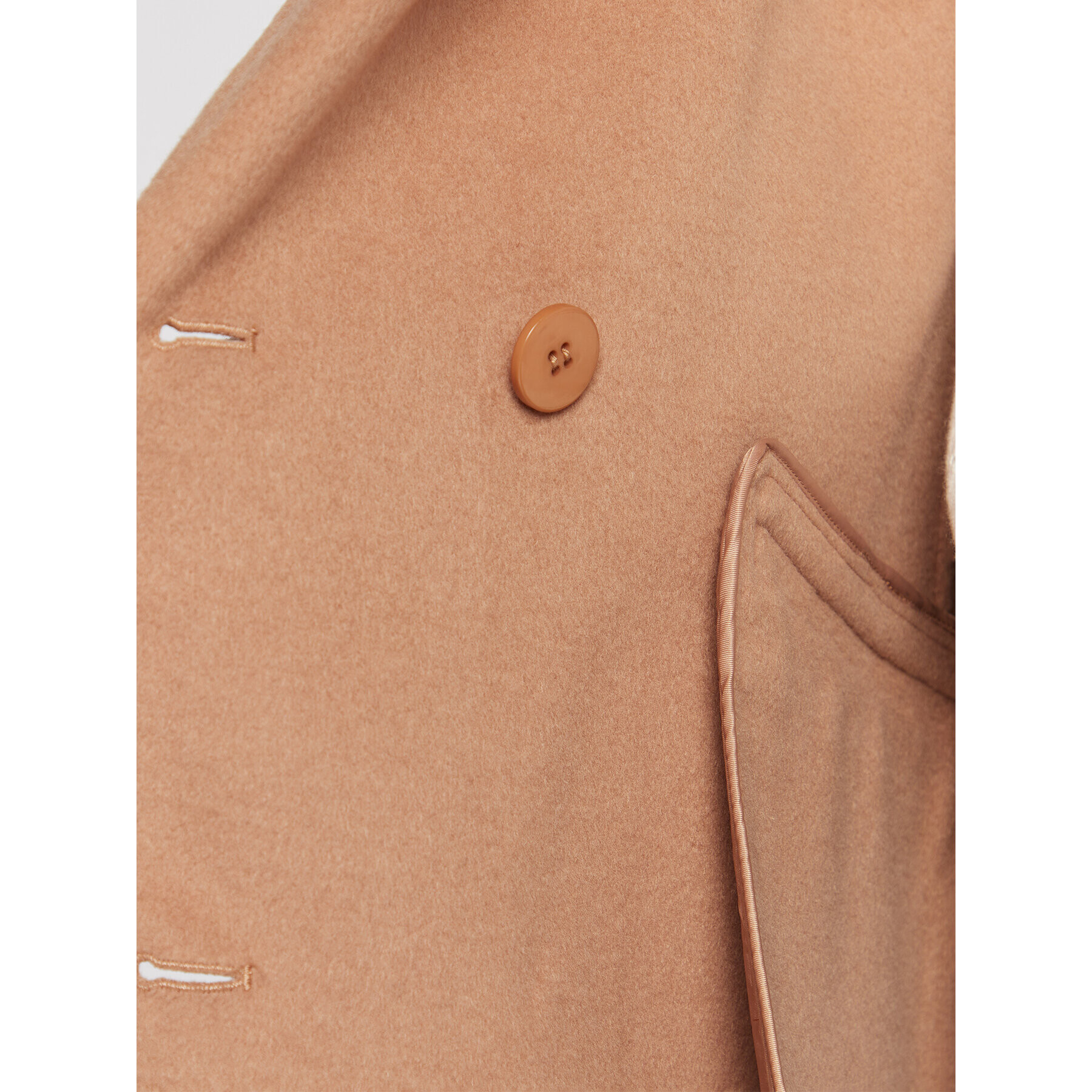 TWINSET Вълнено палто 222TP2056 Бежов Regular Fit - Pepit.bg