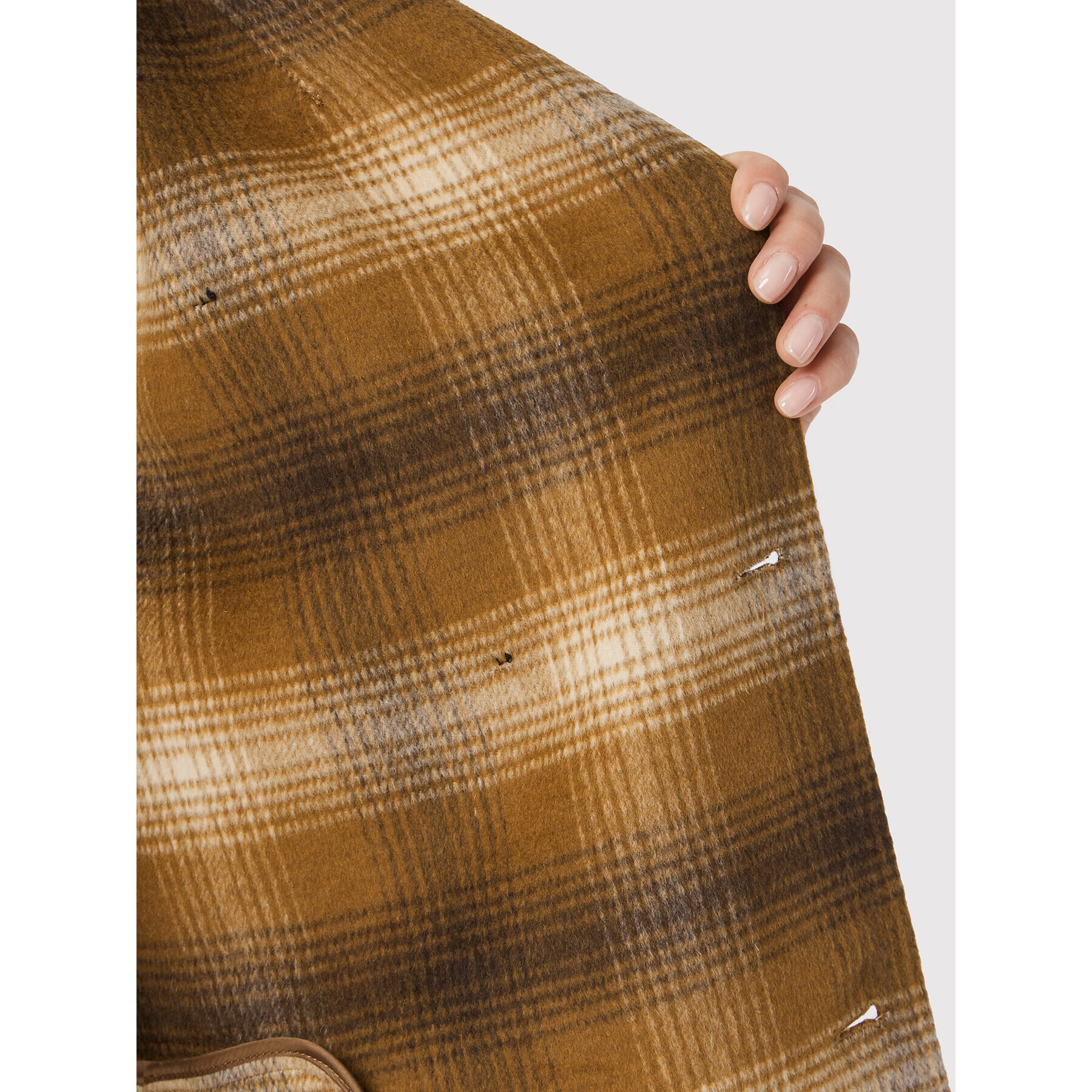 TWINSET Вълнено палто 222TP2190 Кафяв Regular Fit - Pepit.bg