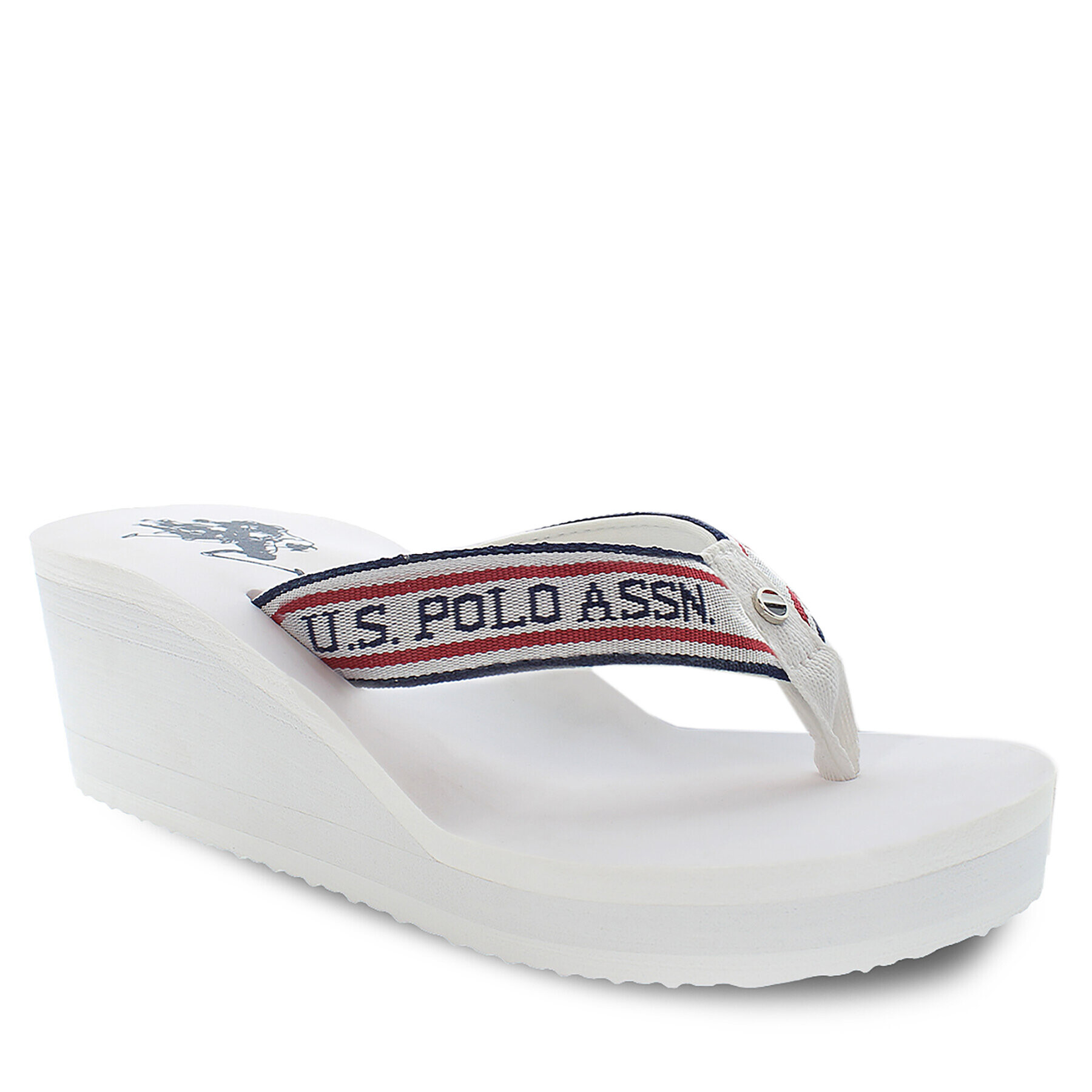 U.S. Polo Assn. Джапанки Chany CHANY003 Бял - Pepit.bg