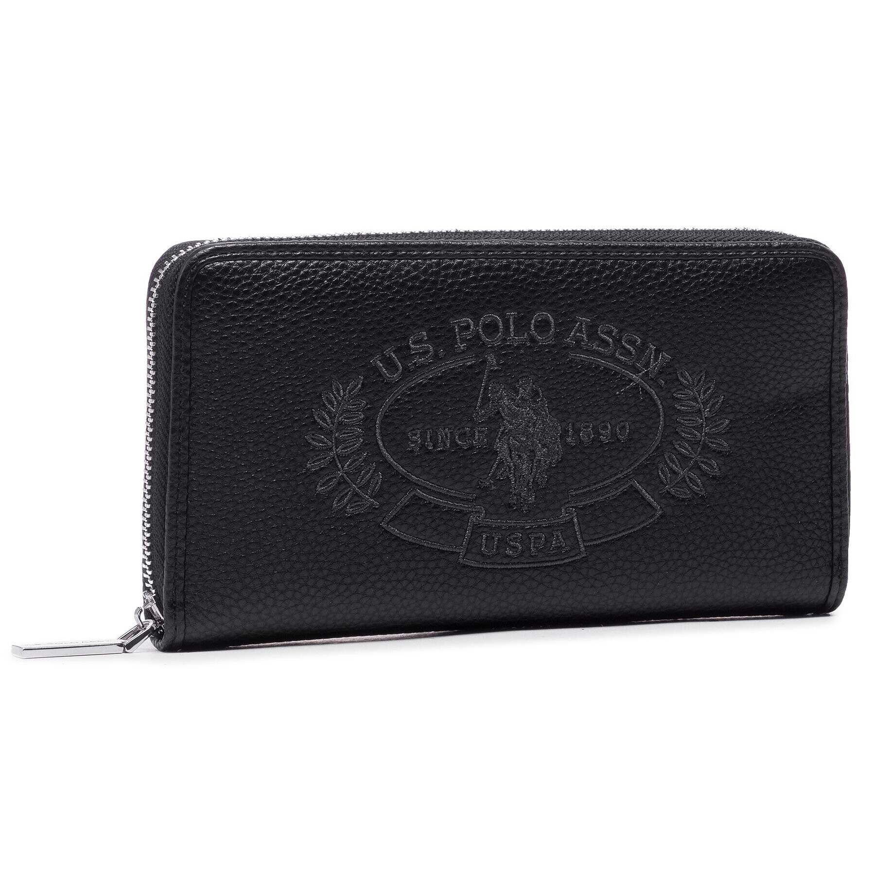 U.S. Polo Assn. Голям дамски портфейл New Hailey L Zip Ard Wall BEUHF5162WVP000 Черен - Pepit.bg