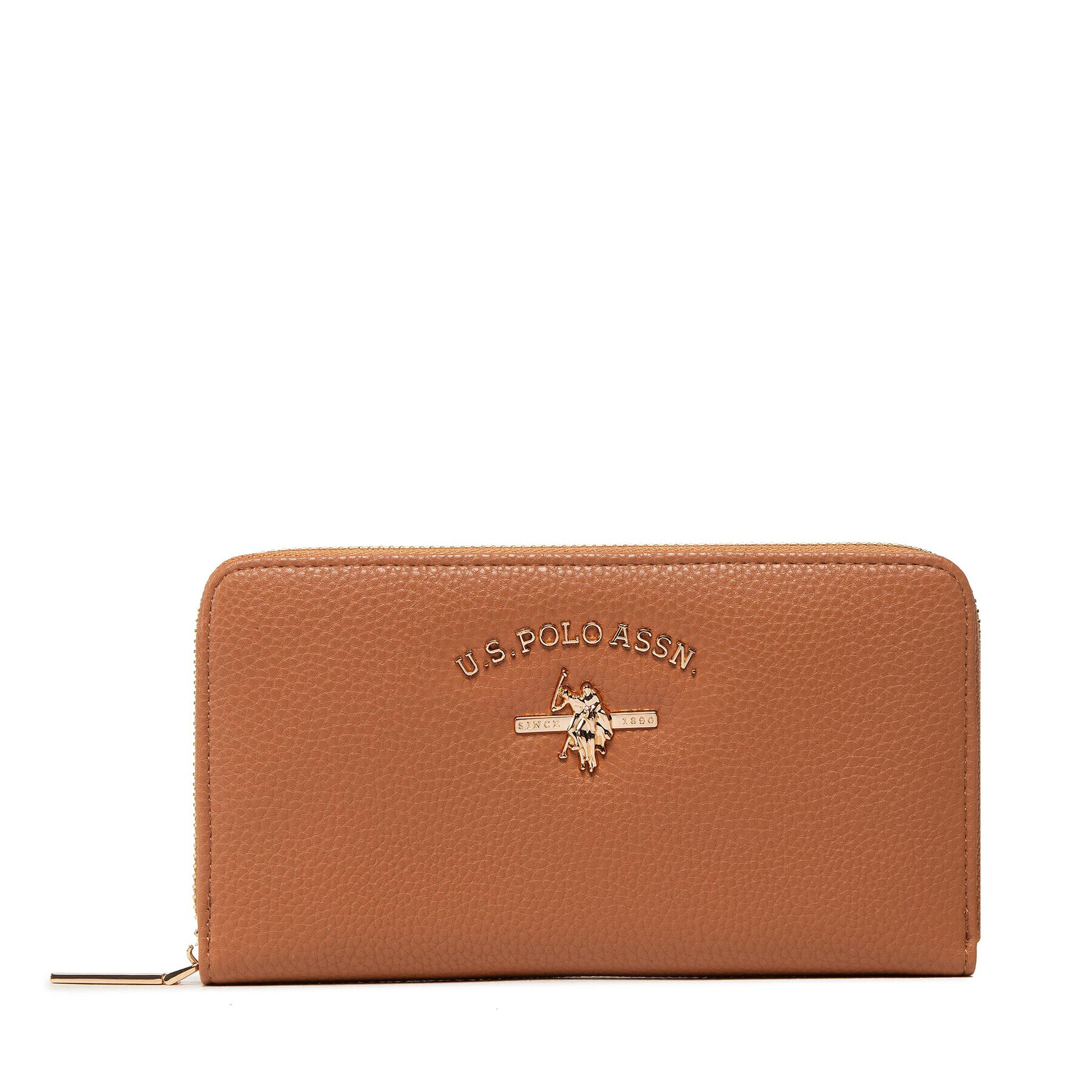 U.S. Polo Assn. Голям дамски портфейл Stanford L Zip Ard Wallet BEUSS5184WVP521 Кафяв - Pepit.bg