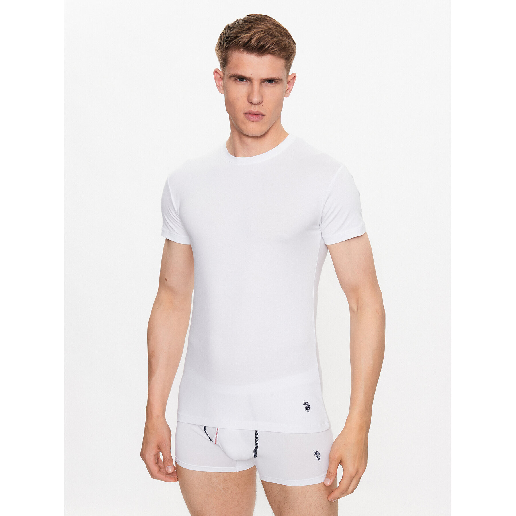 U.S. Polo Assn. Комплект 2 тишъртки 80196 Бял Regular Fit - Pepit.bg