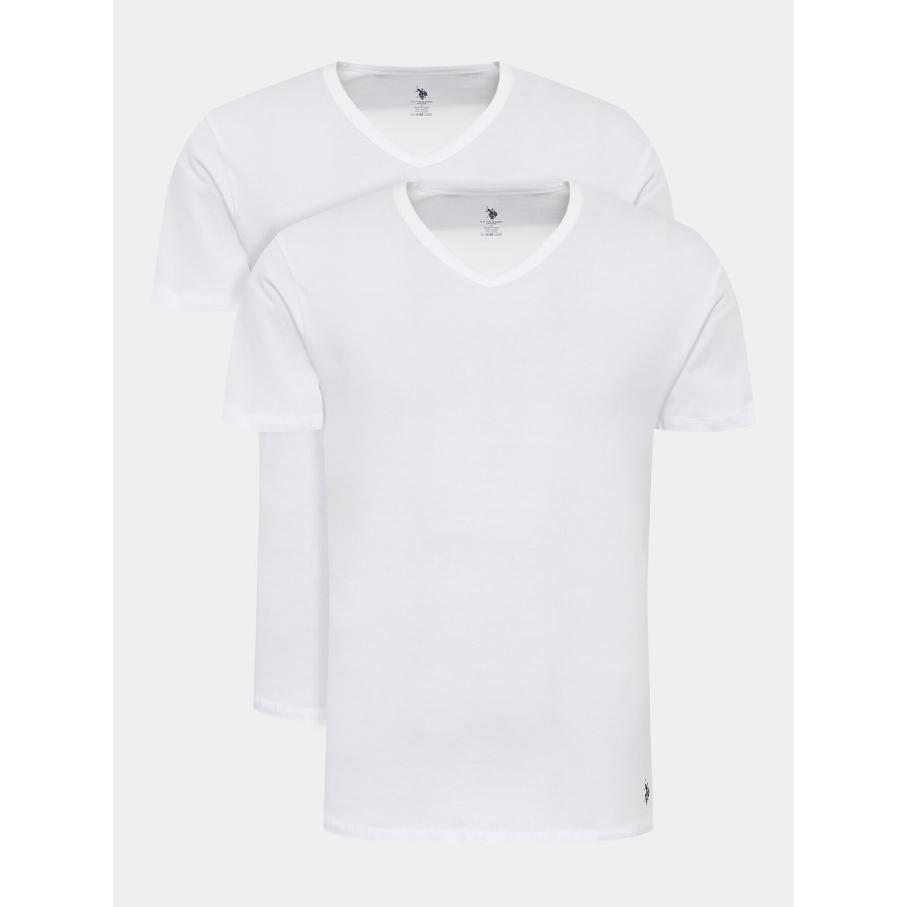 U.S. Polo Assn. Комплект 2 тишъртки 80199 Бял Regular Fit - Pepit.bg