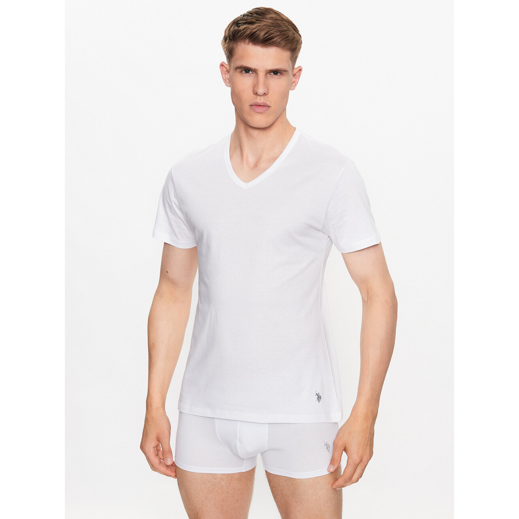 U.S. Polo Assn. Комплект 2 тишъртки 80199 Бял Regular Fit - Pepit.bg