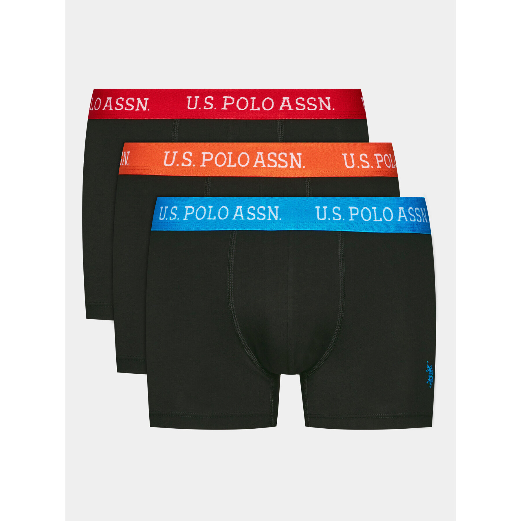 U.S. Polo Assn. Комплект 3 чифта боксерки 80253 Черен - Pepit.bg