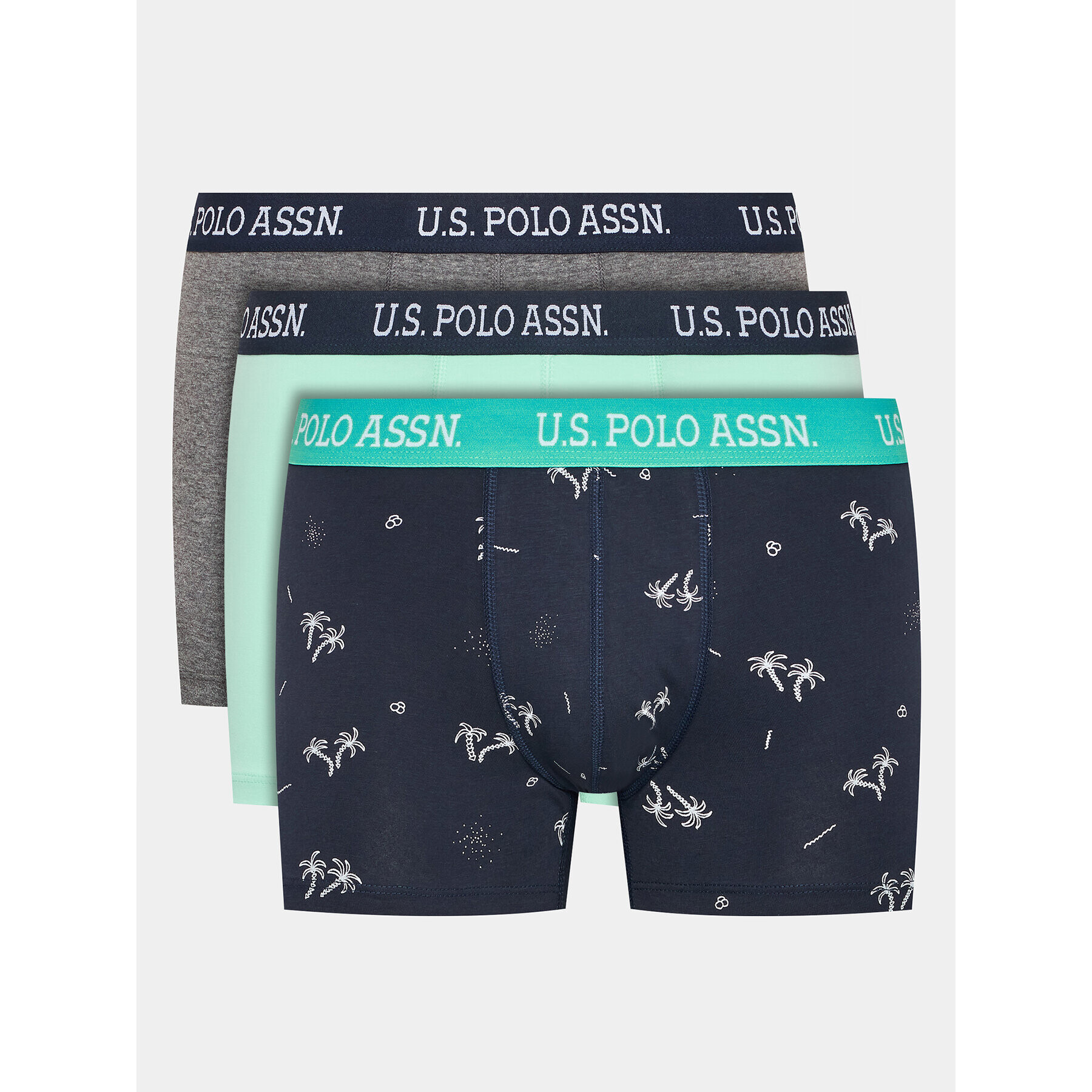 U.S. Polo Assn. Комплект 3 чифта боксерки 80446 Цветен - Pepit.bg