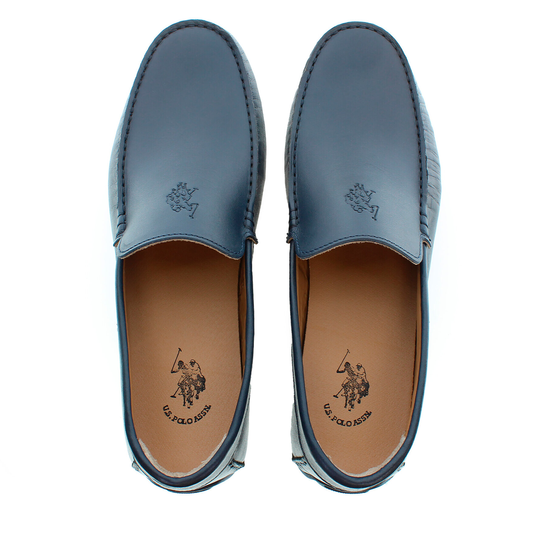 U.S. Polo Assn. Мокасини River RIVER002 LTH Син - Pepit.bg