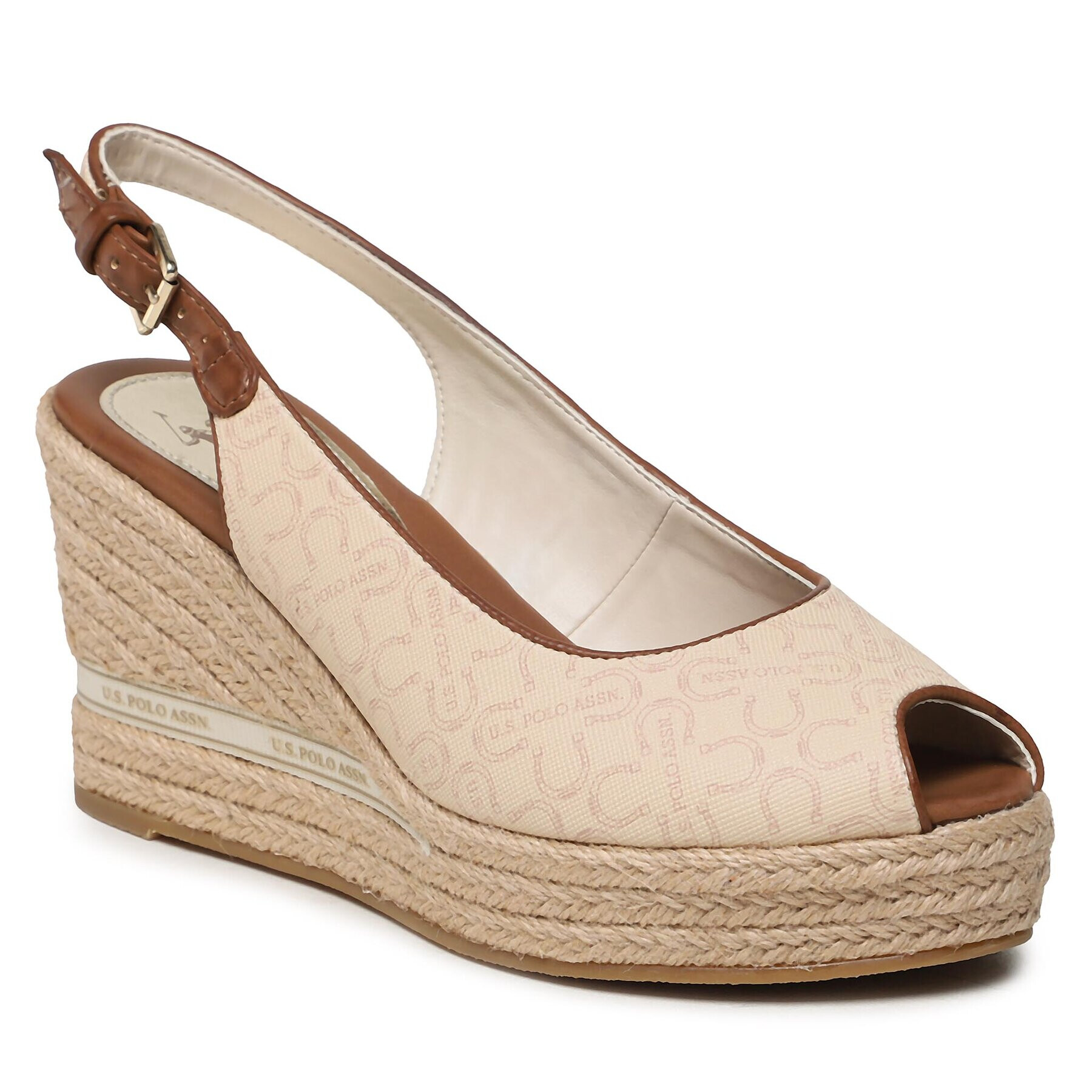 U.S. Polo Assn. Сандали Alyss ALYSSA015 PRINT Бежов - Pepit.bg