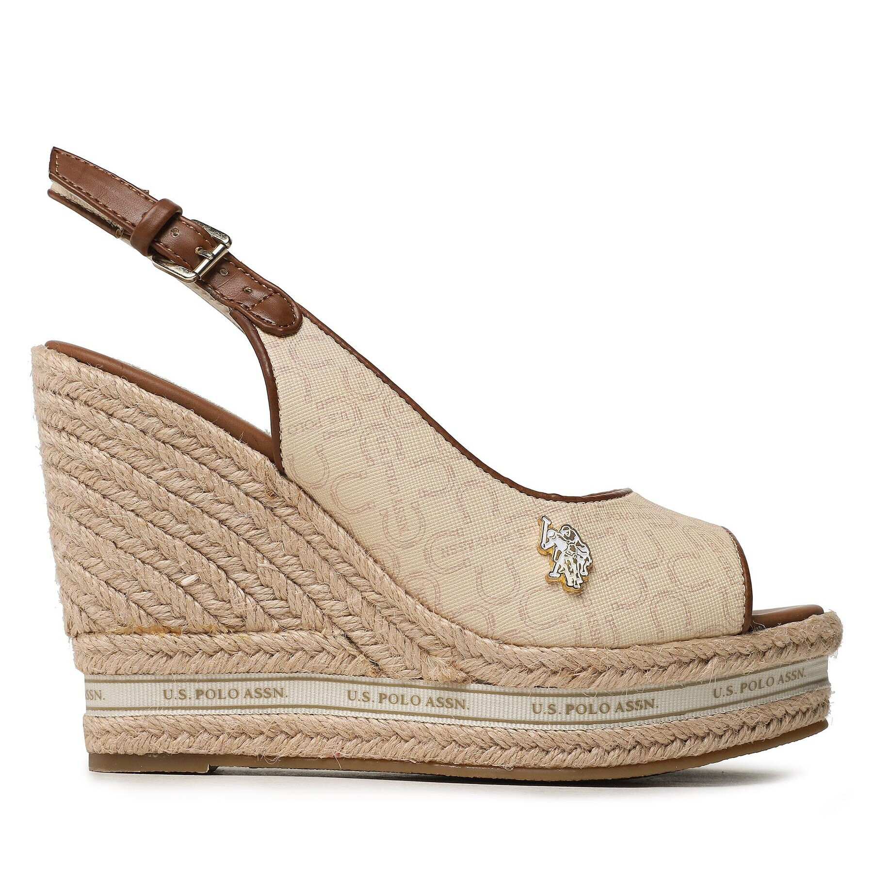 U.S. Polo Assn. Сандали Aylin AYLIN012 PRINT Бежов - Pepit.bg