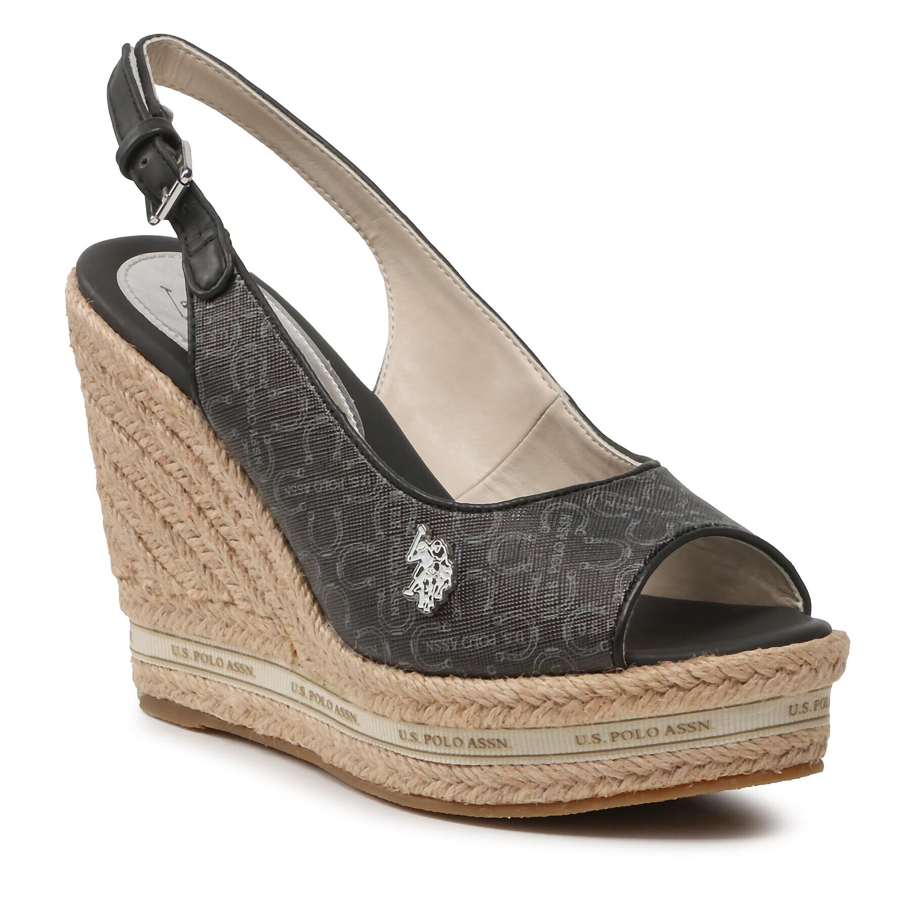 U.S. Polo Assn. Сандали Aylin AYLIN012 PRINT Черен - Pepit.bg