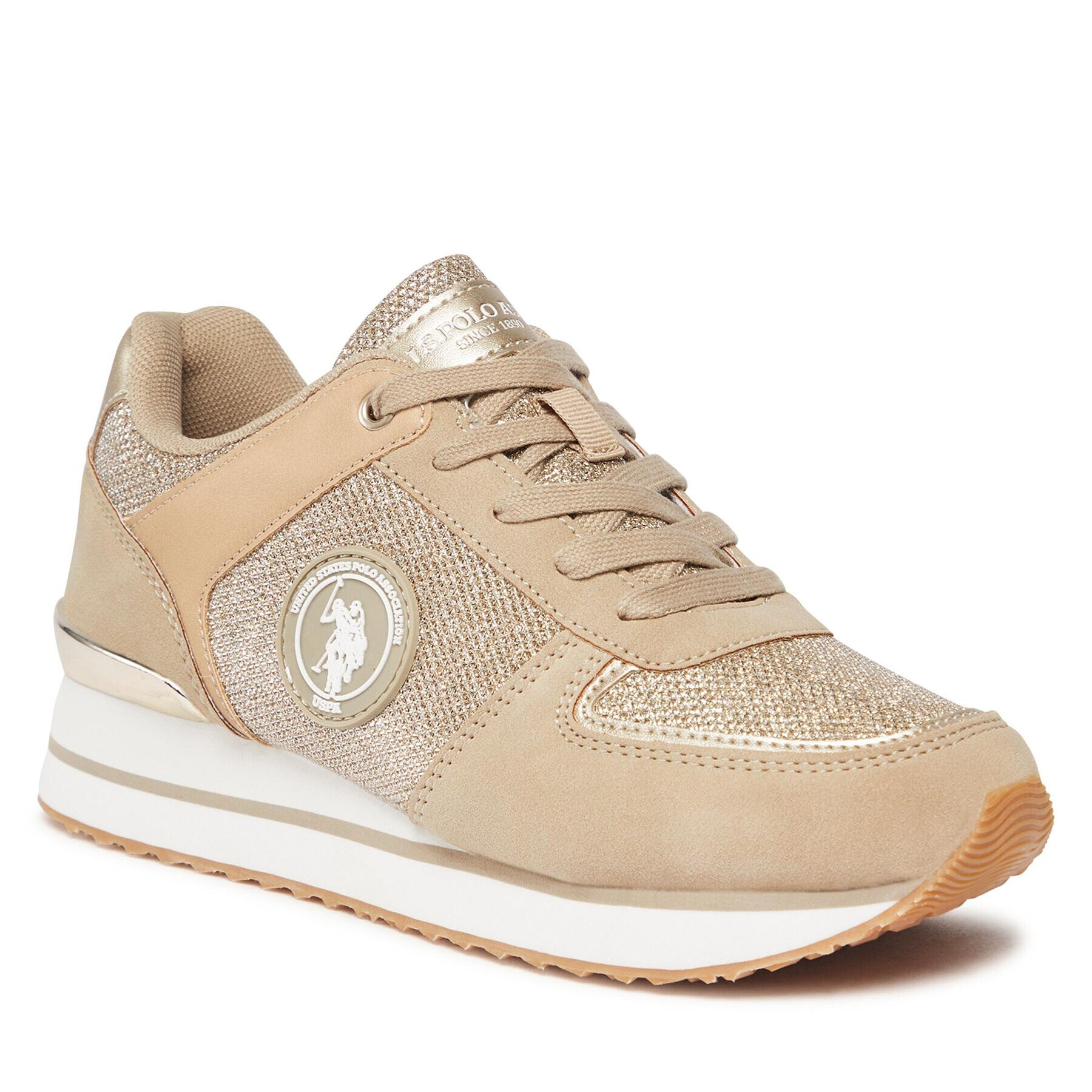 U.S. Polo Assn. Сникърси FEY009 SHINY Златист - Pepit.bg