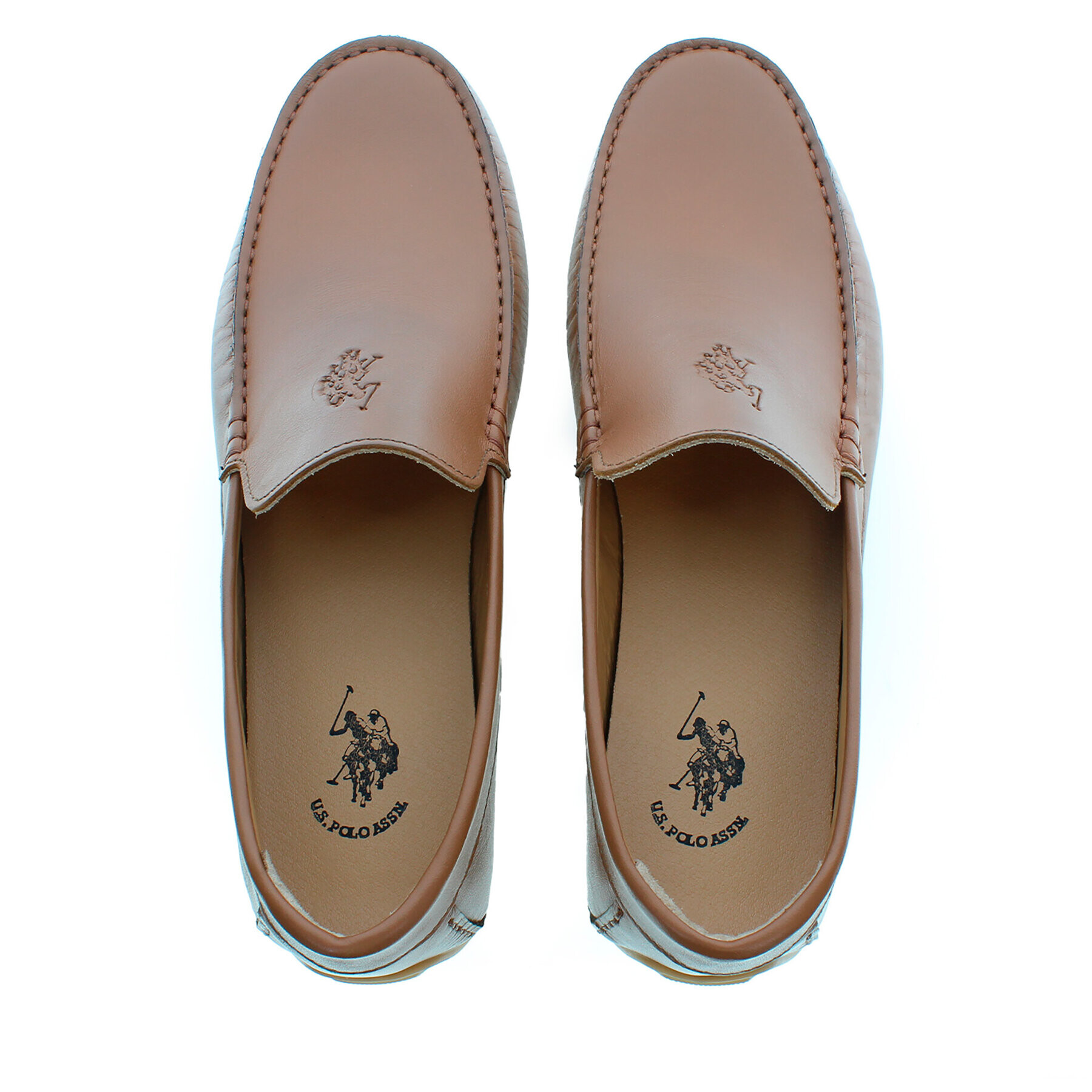 U.S. Polo Assn. Сникърси River RIVER002 LTH Кафяв - Pepit.bg