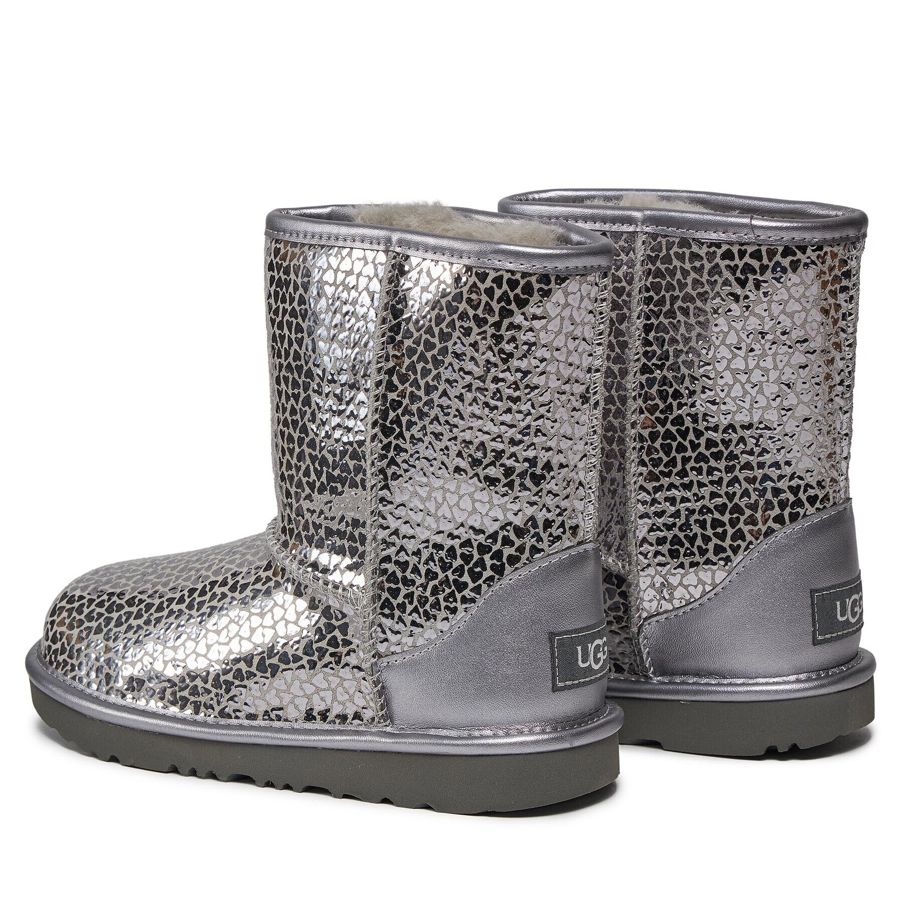 Ugg Апрески Classic II Gel Hearts 1151613K Сребрист - Pepit.bg