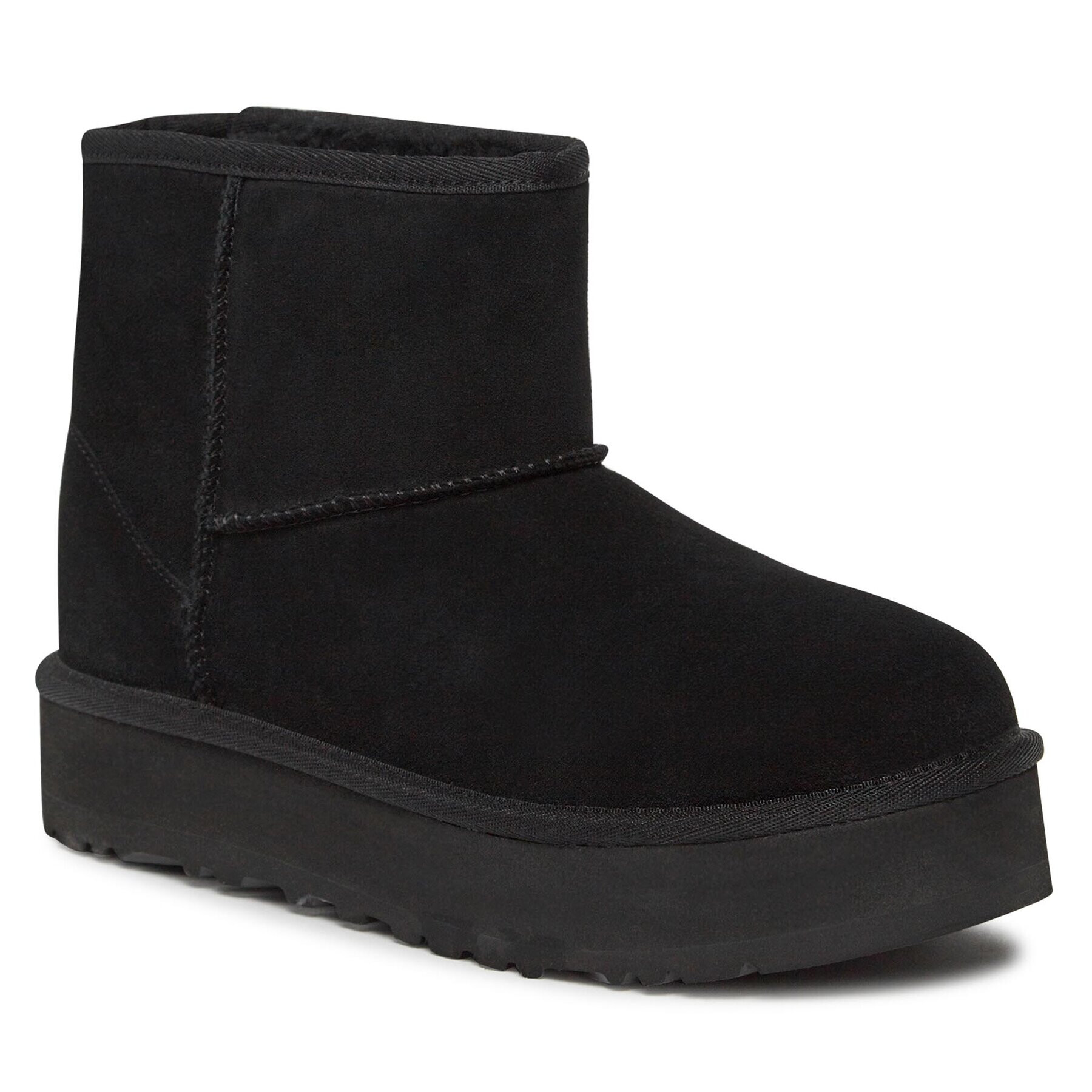 Ugg Апрески Kids' Classic Mini Platform 1143700K Черен - Pepit.bg