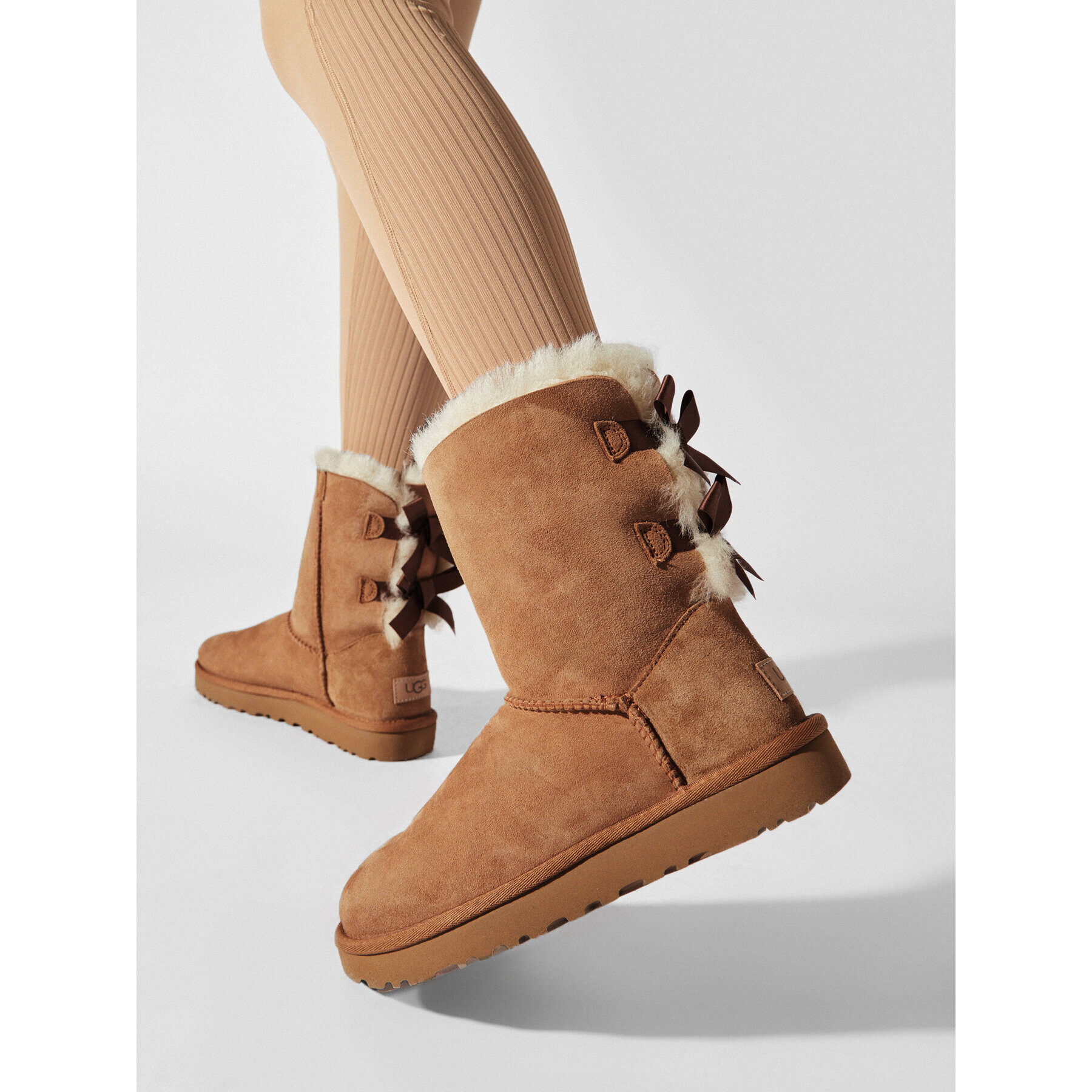 Ugg Апрески W Bailey Bow II 1016225 Кафяв - Pepit.bg