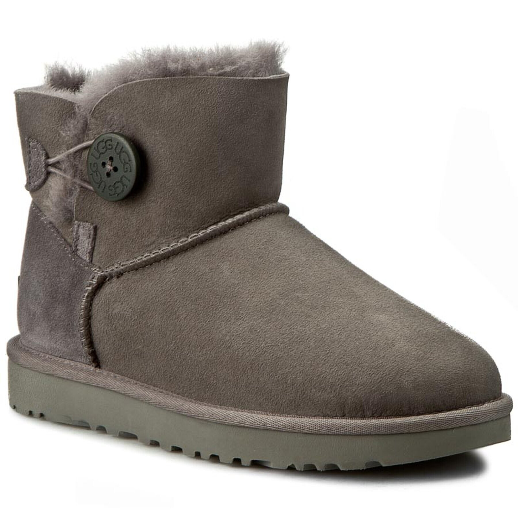 Ugg Апрески W Mini Bailey Button II 1016422 Сив - Pepit.bg