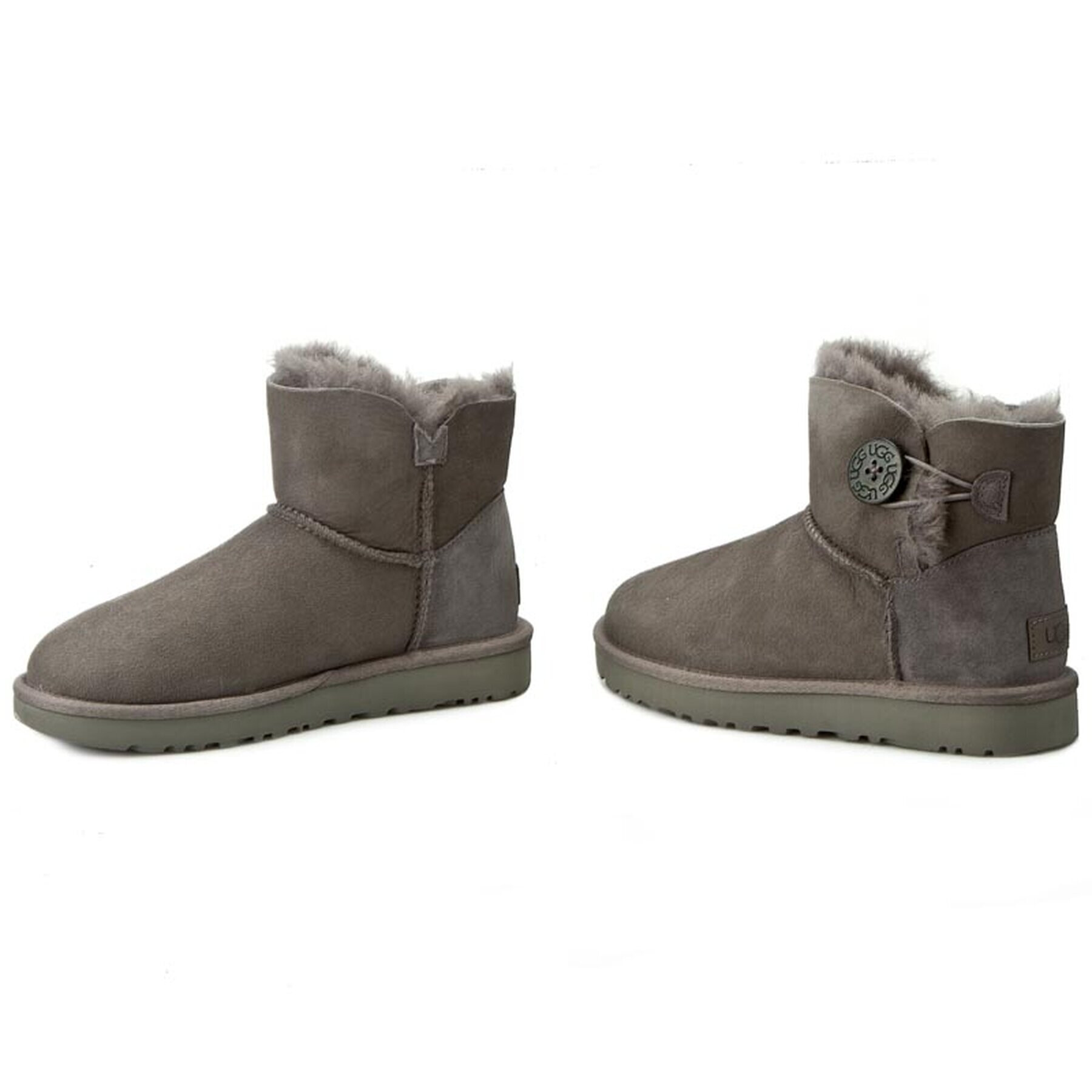 Ugg Апрески W Mini Bailey Button II 1016422 Сив - Pepit.bg