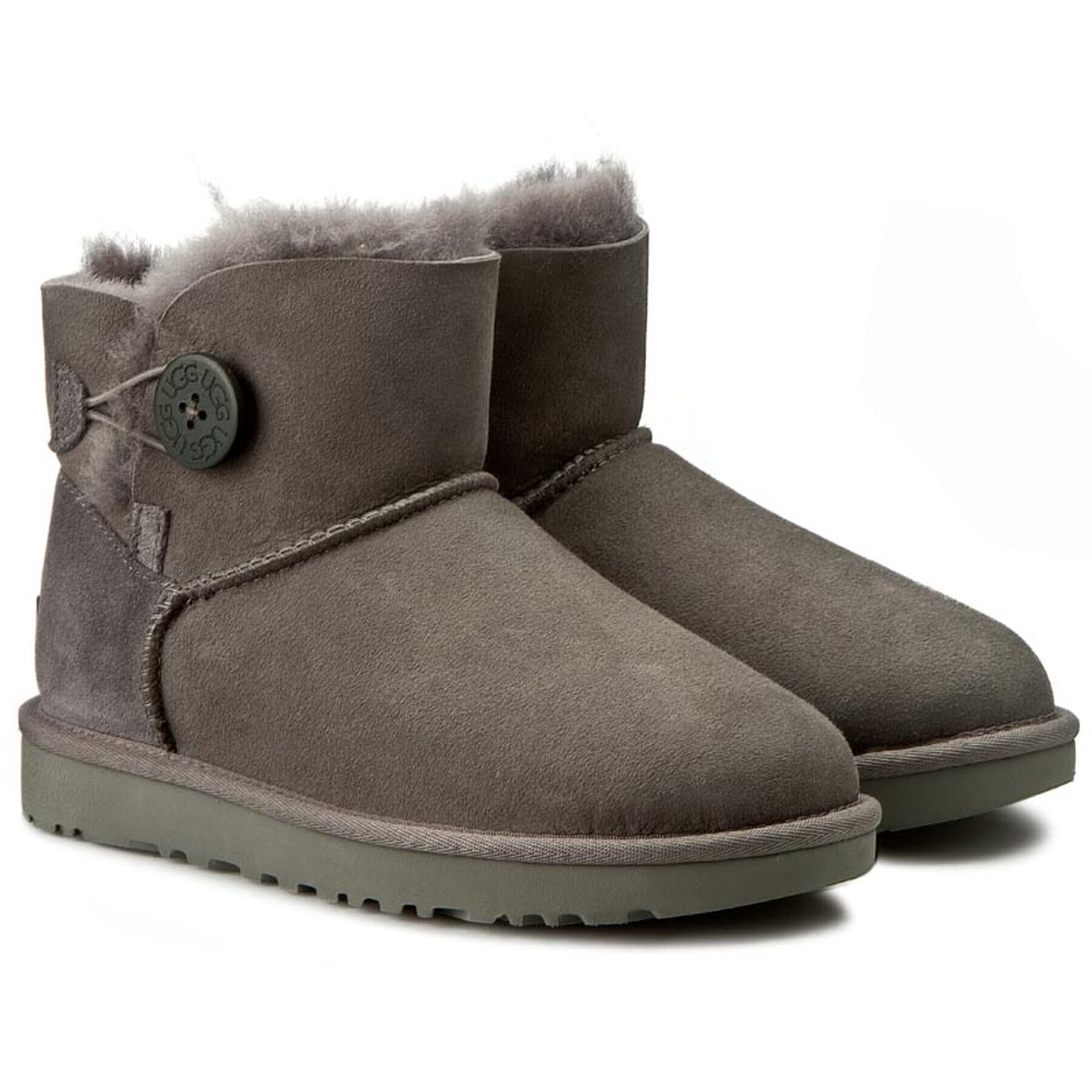 Ugg Апрески W Mini Bailey Button II 1016422 Сив - Pepit.bg