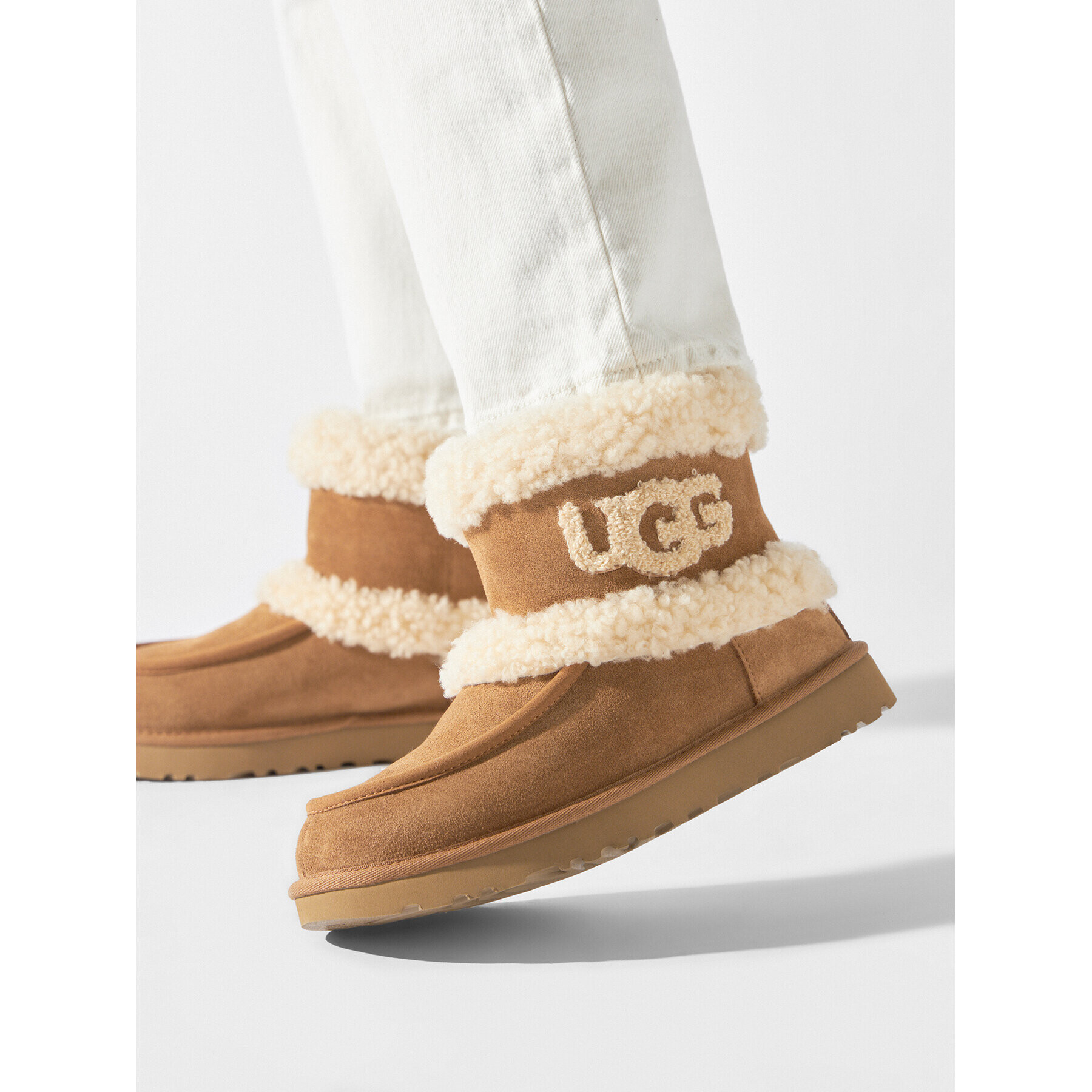 Ugg Апрески W Ultra Mini Fluff 1145410 Кафяв - Pepit.bg