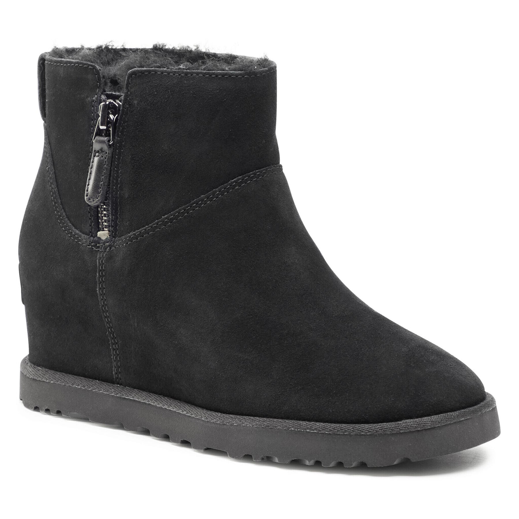 Ugg Боти W Classic Femme Zip Mini 1117535 Черен - Pepit.bg