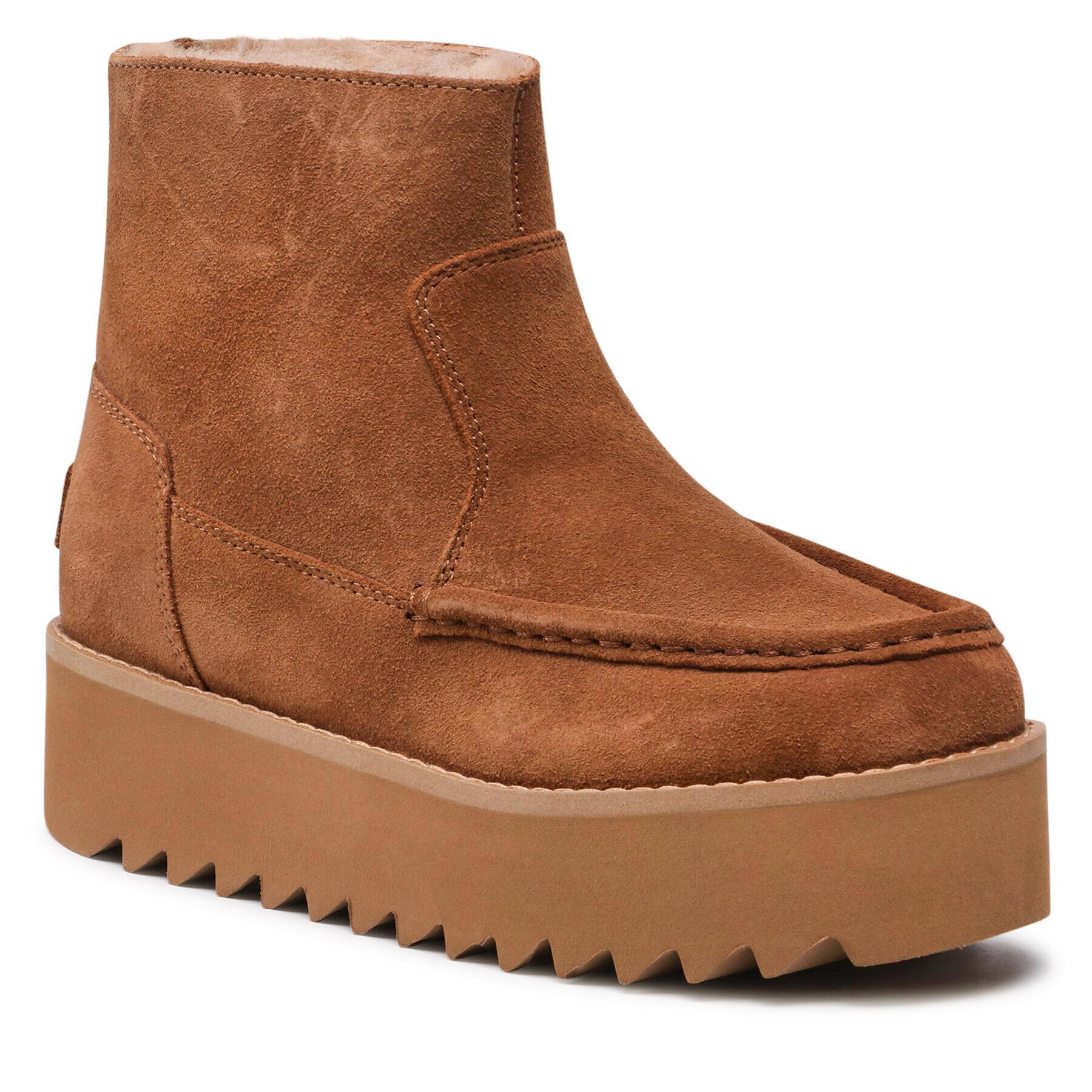 Ugg Боти W Classic Rising Heel-Zip 1122514 Кафяв - Pepit.bg