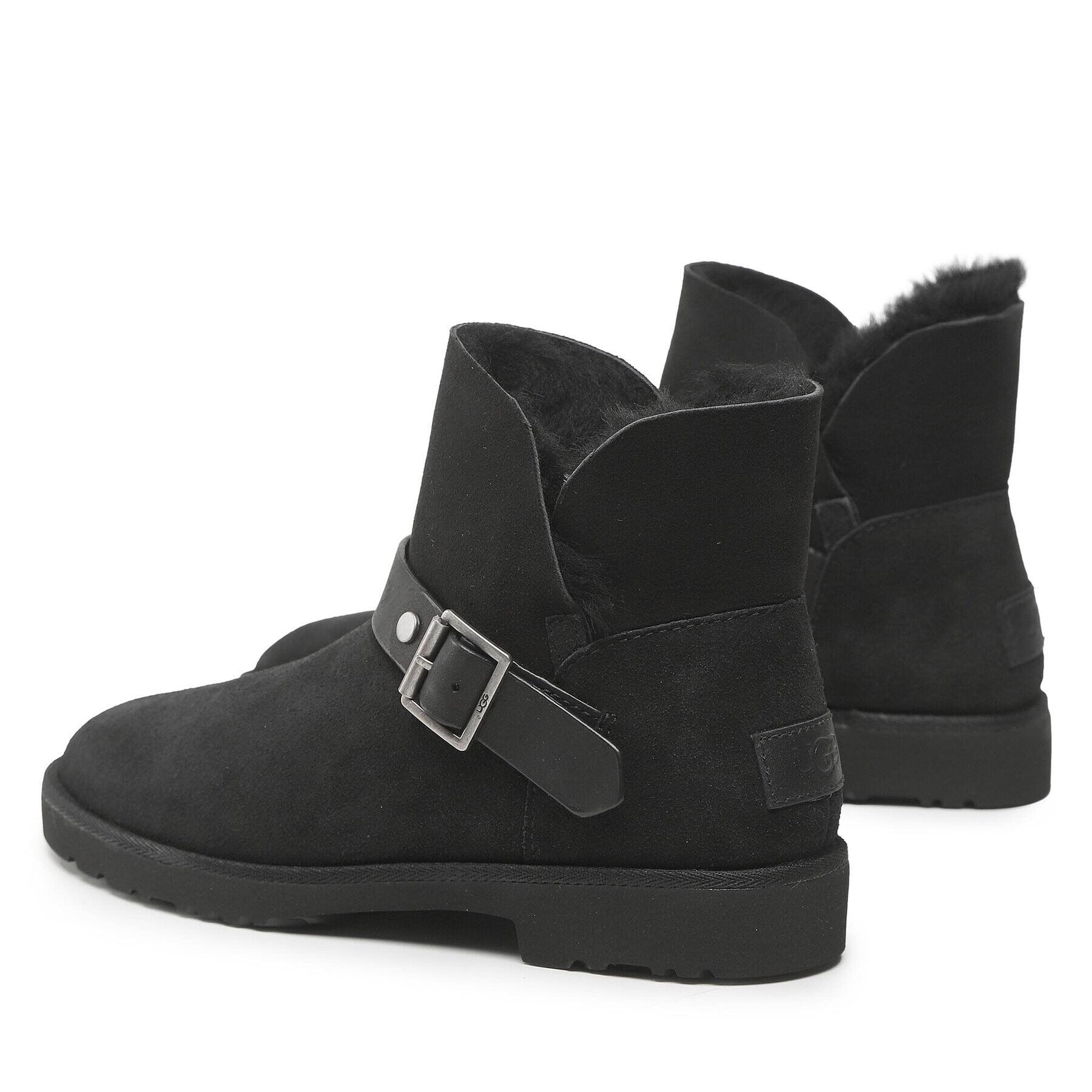 Ugg Боти W Romely Short Buckle 1132993 Черен - Pepit.bg