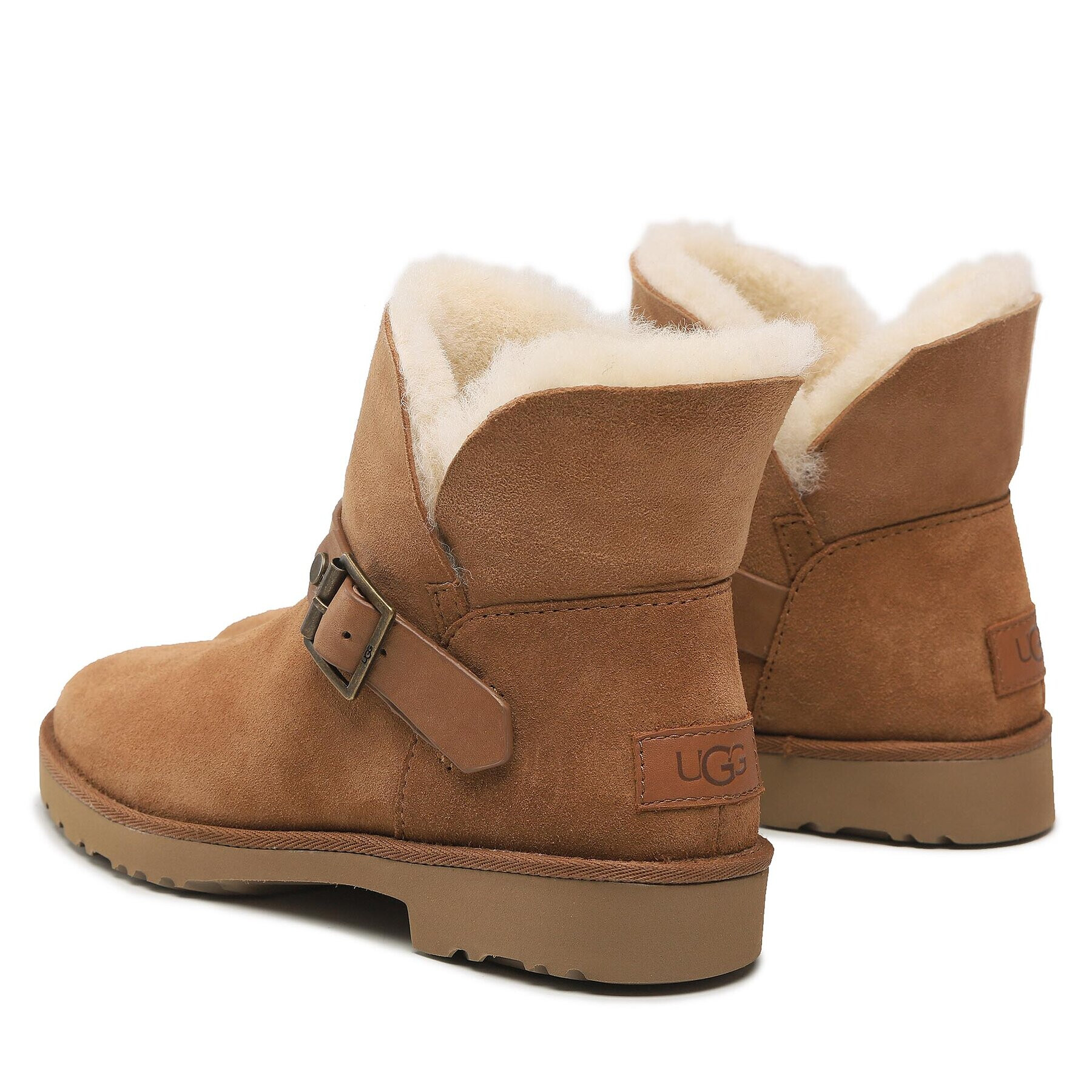 Ugg Боти W Romely Short Buckle 1132993 Кафяв - Pepit.bg
