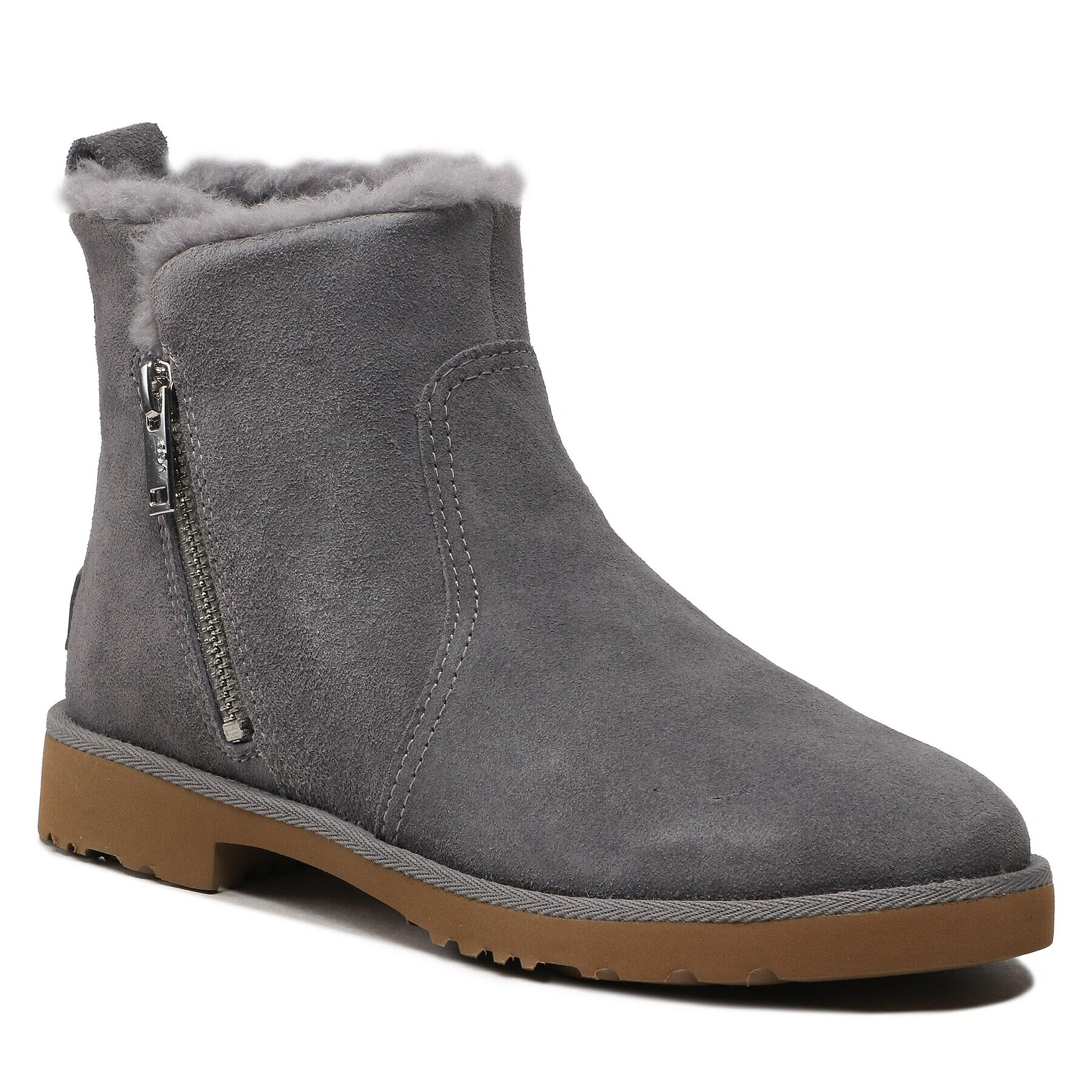 Ugg Боти W Romely Zip 1123850 Сив - Pepit.bg