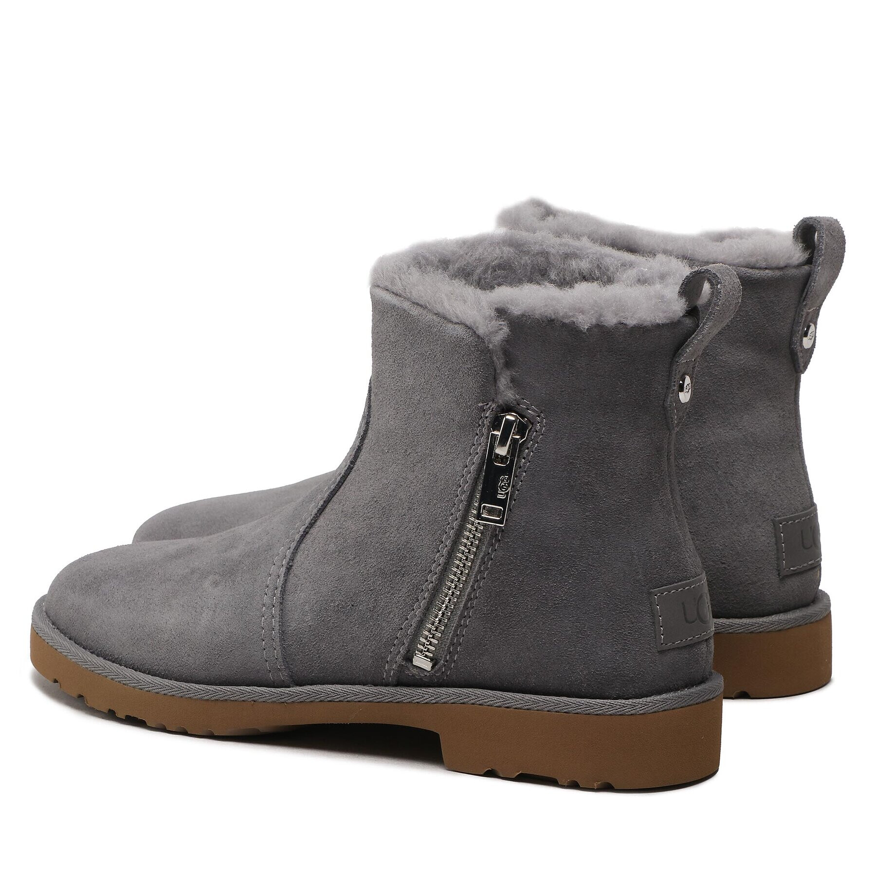 Ugg Боти W Romely Zip 1123850 Сив - Pepit.bg