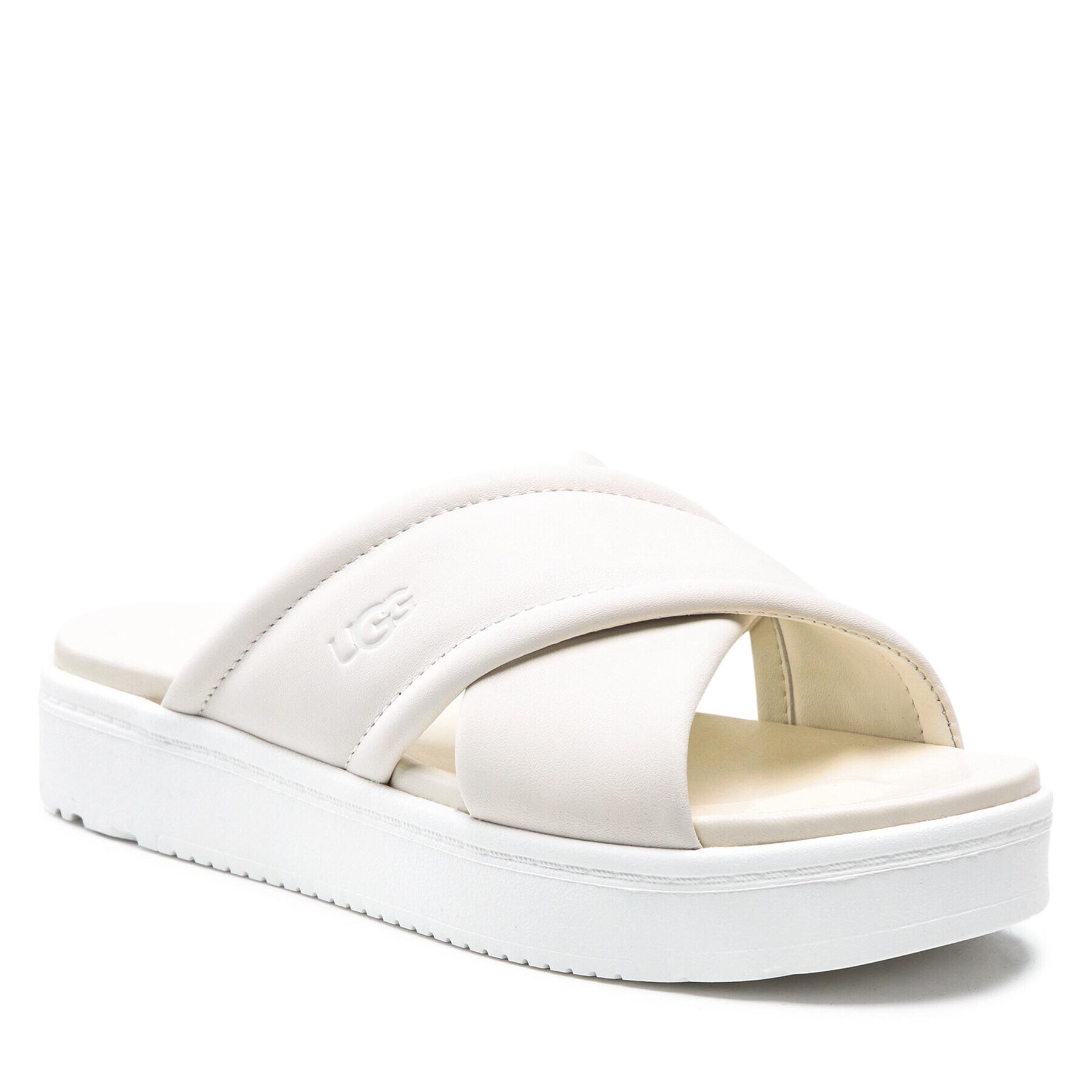 Ugg Чехли W Zayne Crossband 1128635 Бял - Pepit.bg