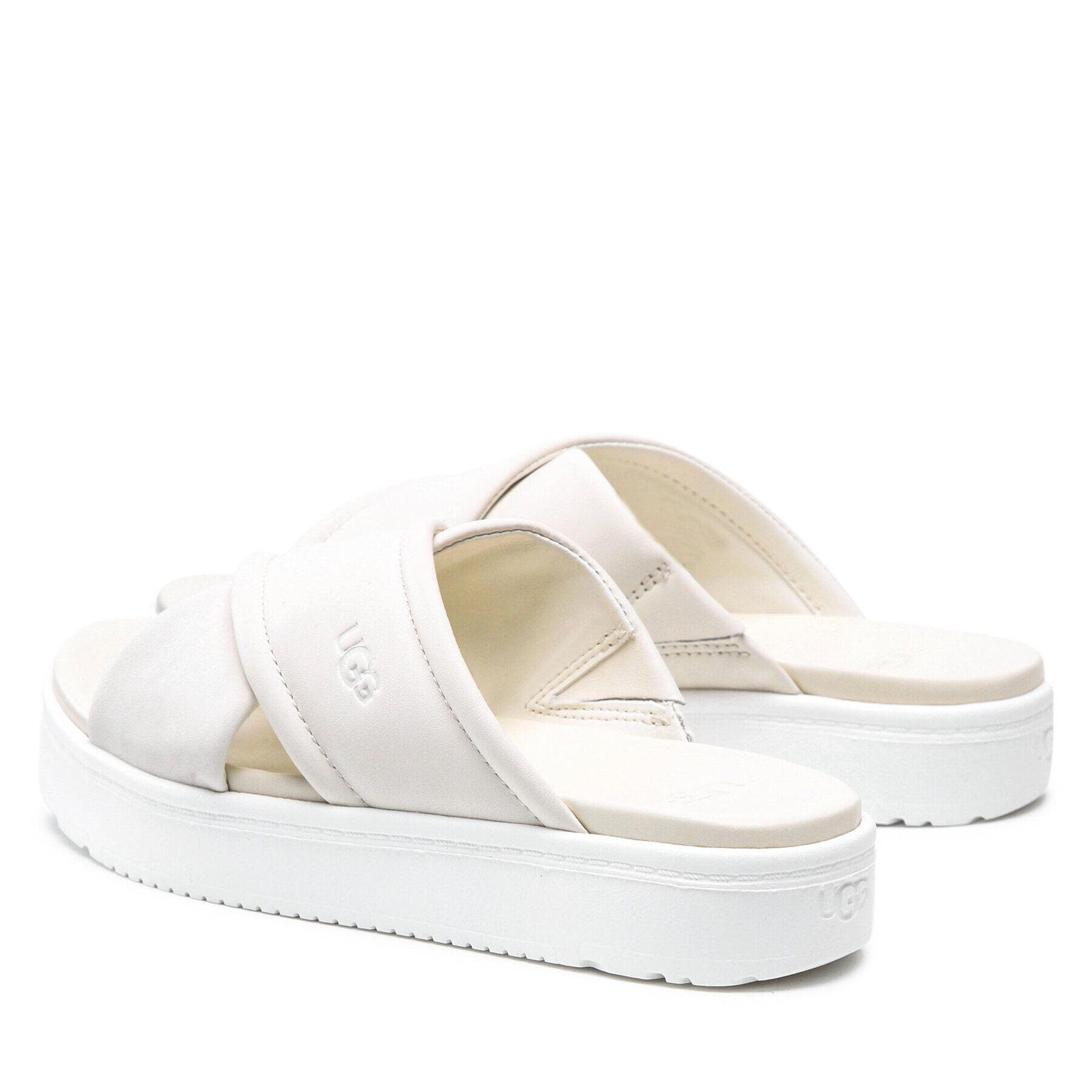 Ugg Чехли W Zayne Crossband 1128635 Бял - Pepit.bg