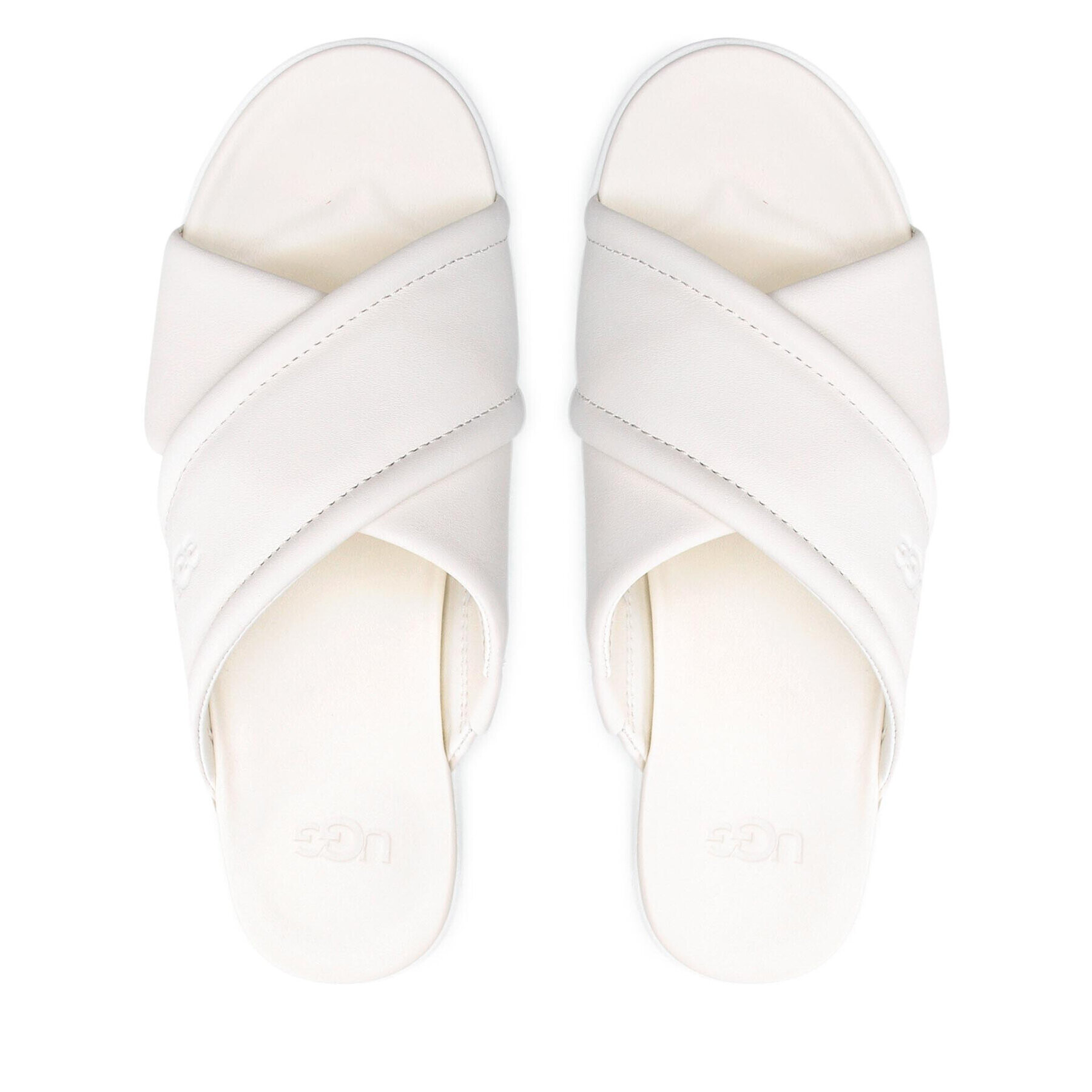 Ugg Чехли W Zayne Crossband 1128635 Бял - Pepit.bg