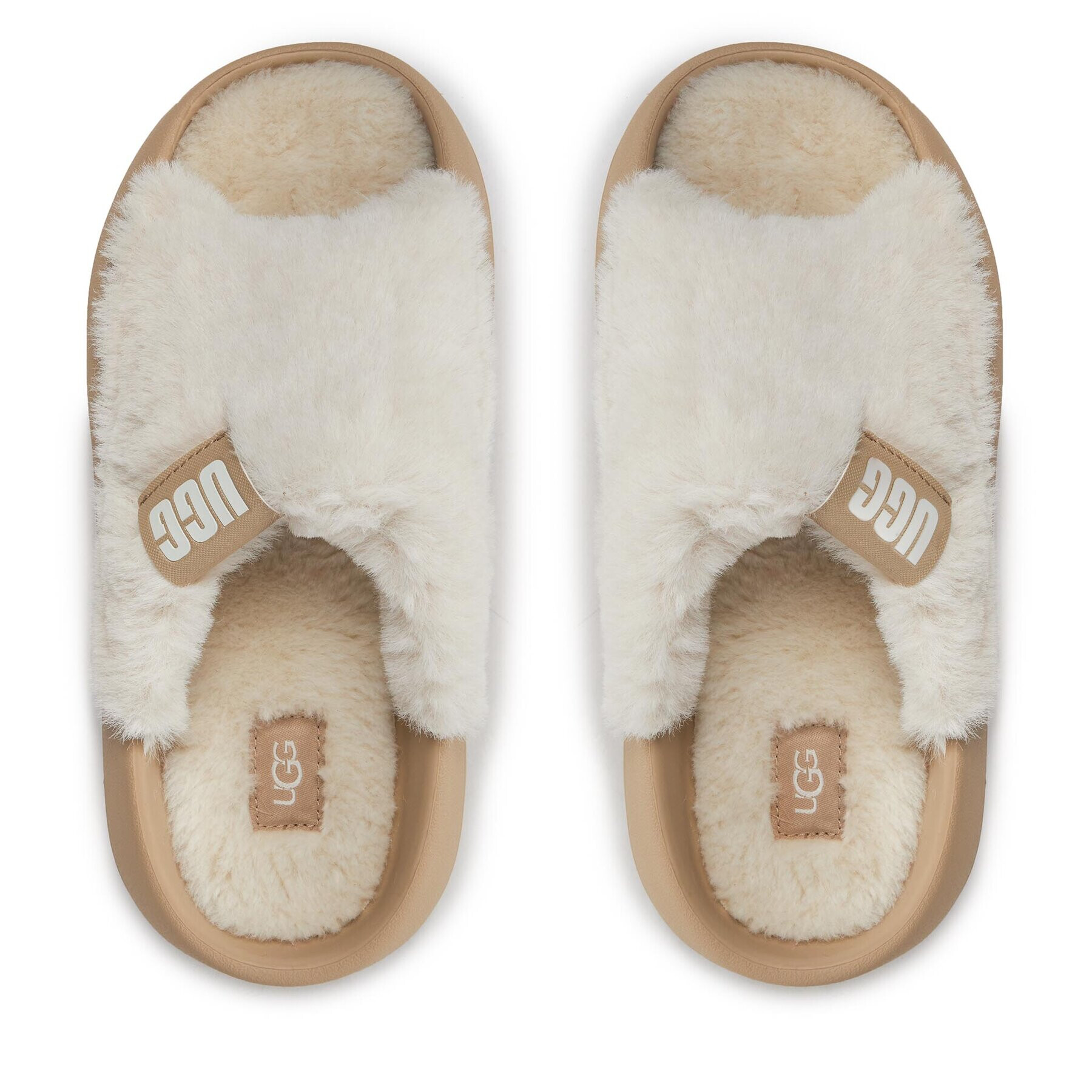 Ugg Чехли W Foamo plush Slide 1143849 Бял - Pepit.bg