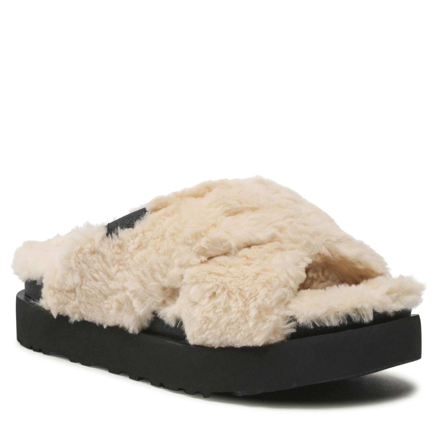Ugg Чехли W Fuzz Sugar Cross Slide 1135131 Бежов - Pepit.bg