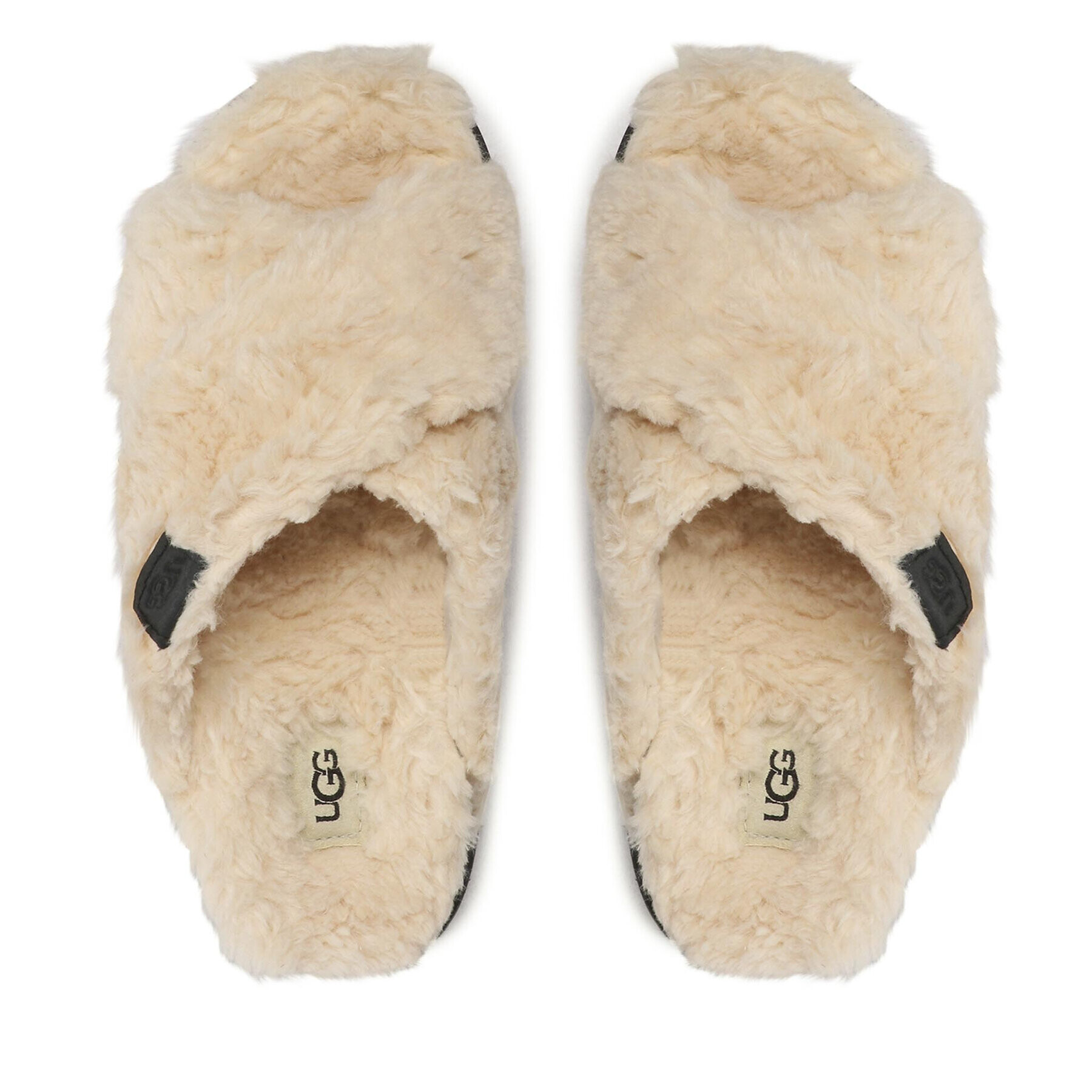 Ugg Чехли W Fuzz Sugar Cross Slide 1135131 Бежов - Pepit.bg