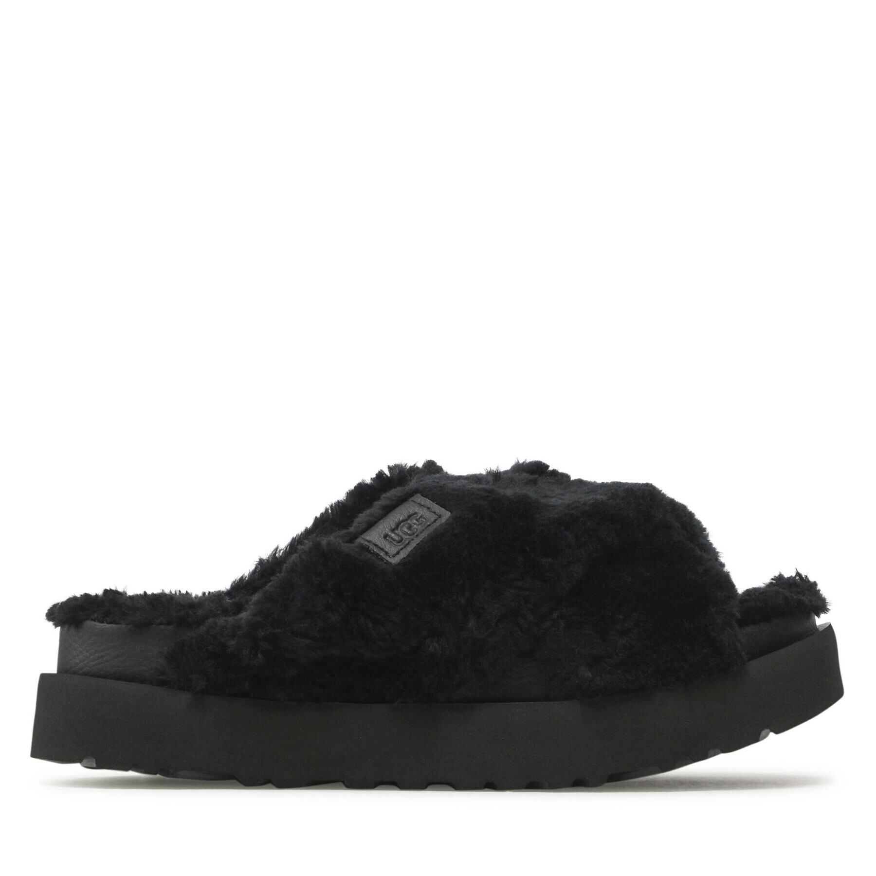 Ugg Чехли W Fuzz Sugar Cross Slide 1135131 Черен - Pepit.bg