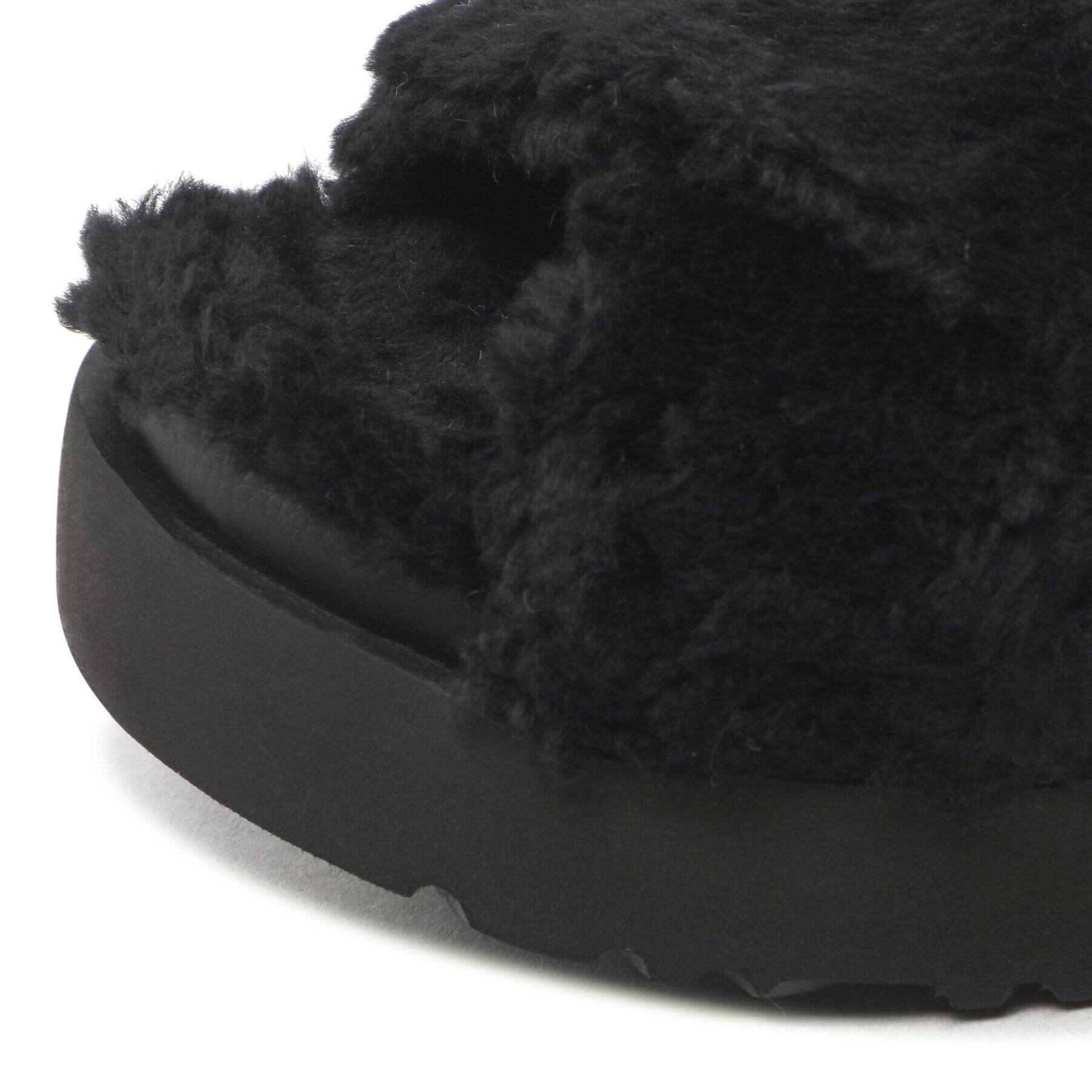 Ugg Чехли W Fuzz Sugar Cross Slide 1135131 Черен - Pepit.bg